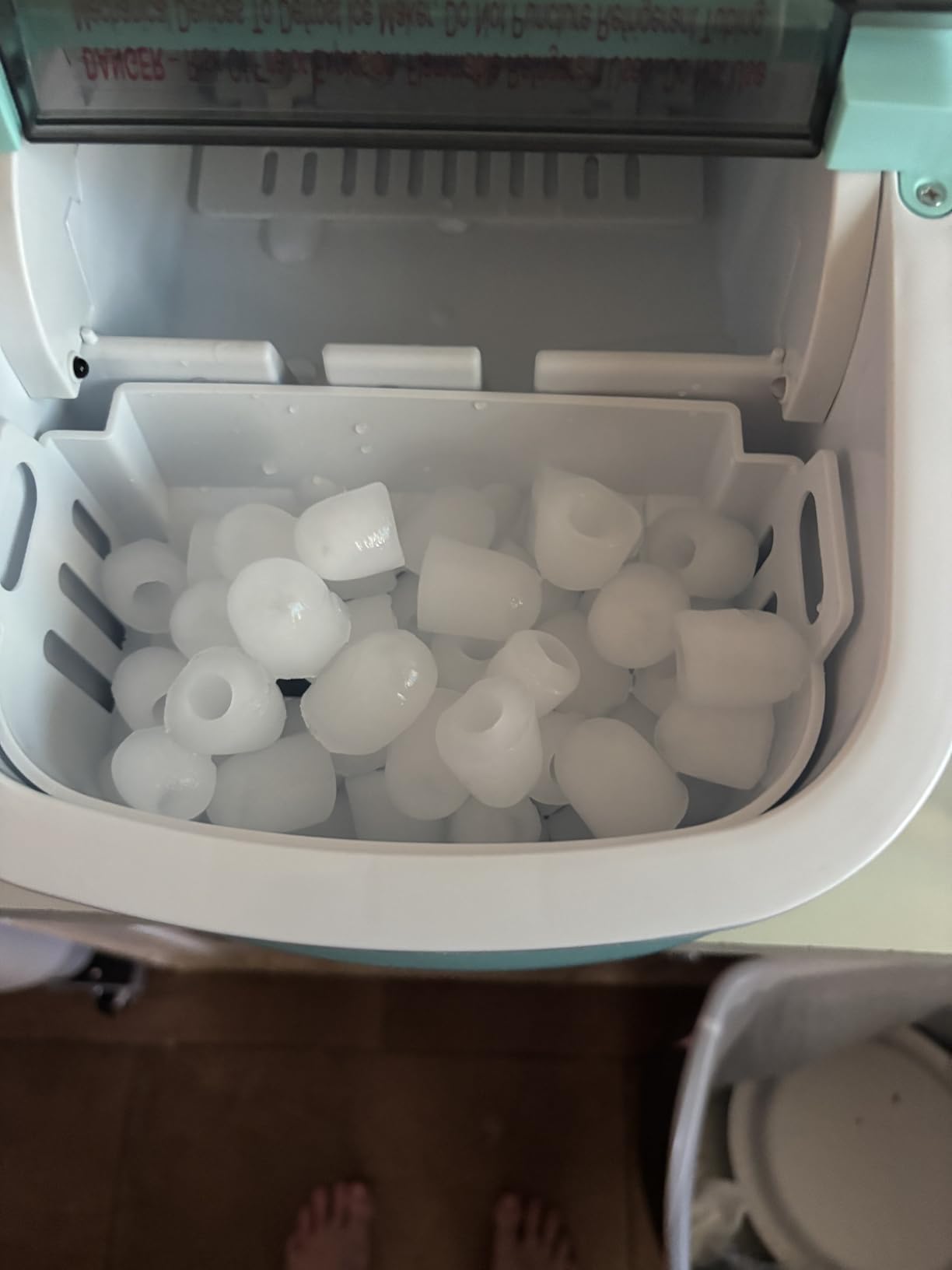 Crzoe Countertop Ice Maker,26Lbs/24H, 2 Sizes of Ice, Self-Cleaning,Grey customer photo 1