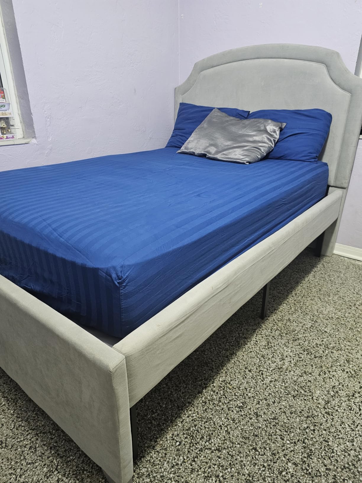 Hafenpo 18 Inch Full Bed Frame, Under Bed Storage, Black customer photo 2