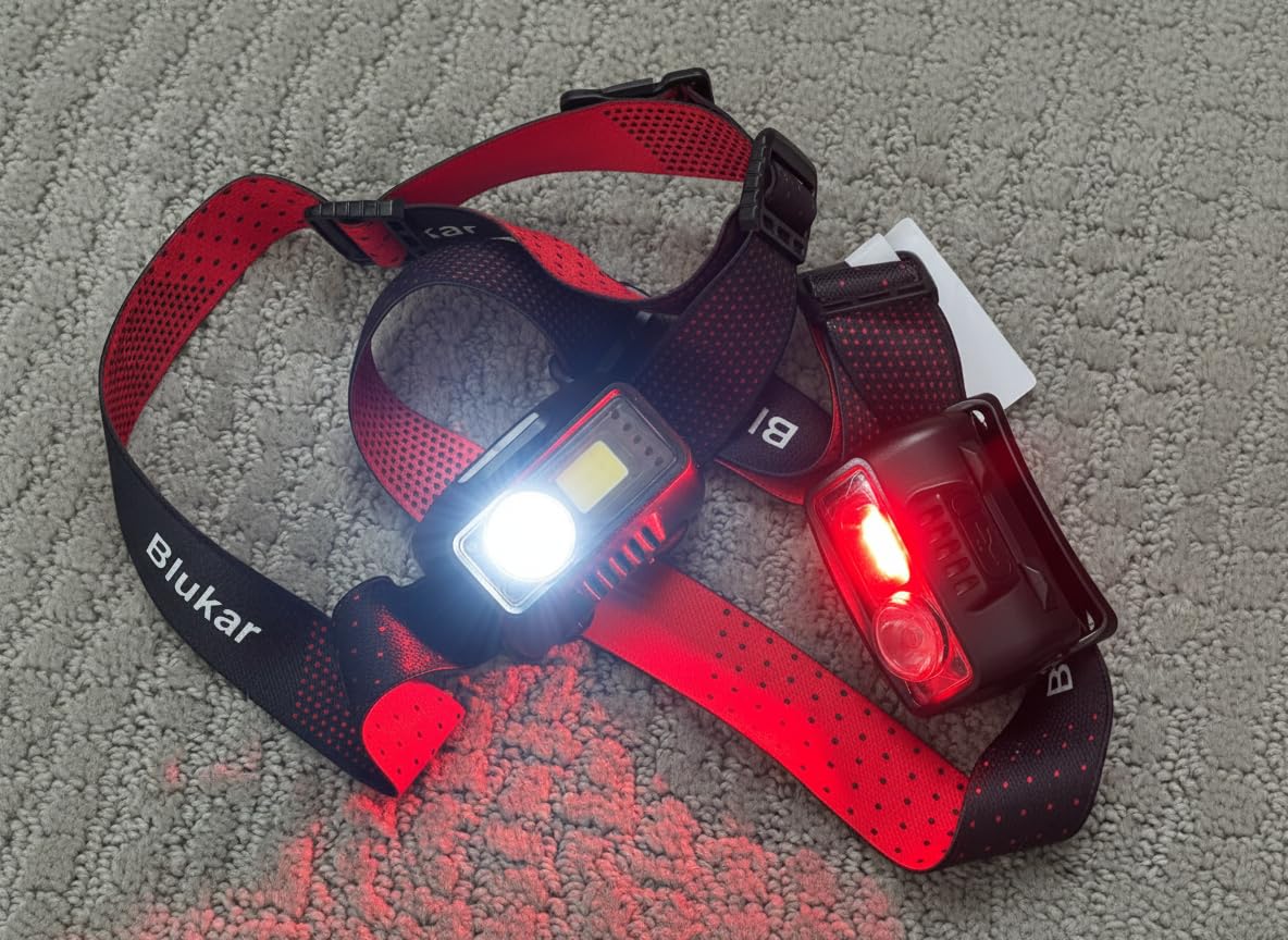 Blukar LED Headlamp Rechargeable, 2000L Super Bright Headlight Flashlight customer photo 2