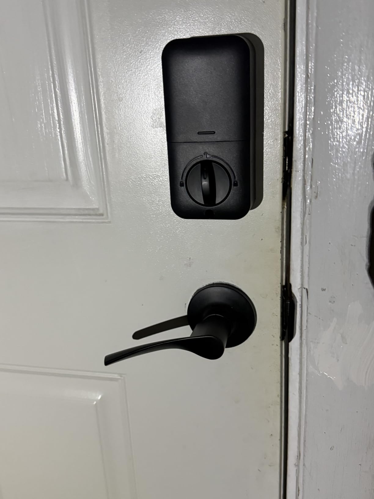 Veise KS02B Fingerprint Door Lock with 2 Lever Handles, Matte Black customer photo 2
