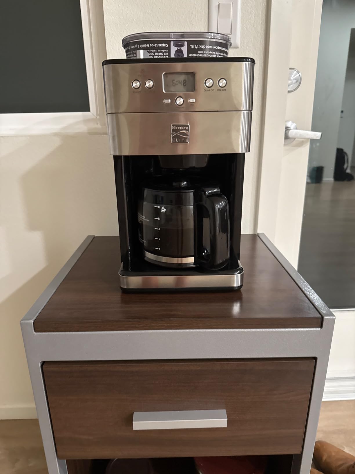 Kenmore Elite Grind and Brew Coffee Maker w/ Burr Grinder, 12 Cup Programmable Automatic Timer Brew Coffee Machine, Air-Tight Bean Hopper, Grind Size and Brew Strength Selectors, Stainless Steel customer photo 1