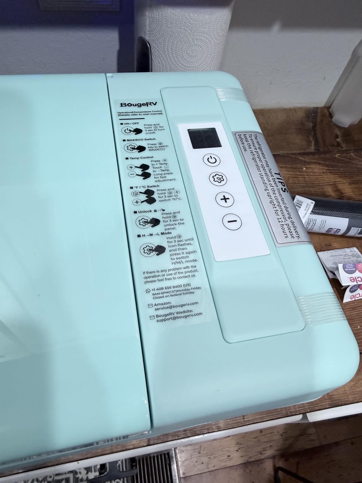 BougeRV 12v refrigerator 23 Quart, -8℉~50℉ Portable Freezer for Car, Black customer photo 2