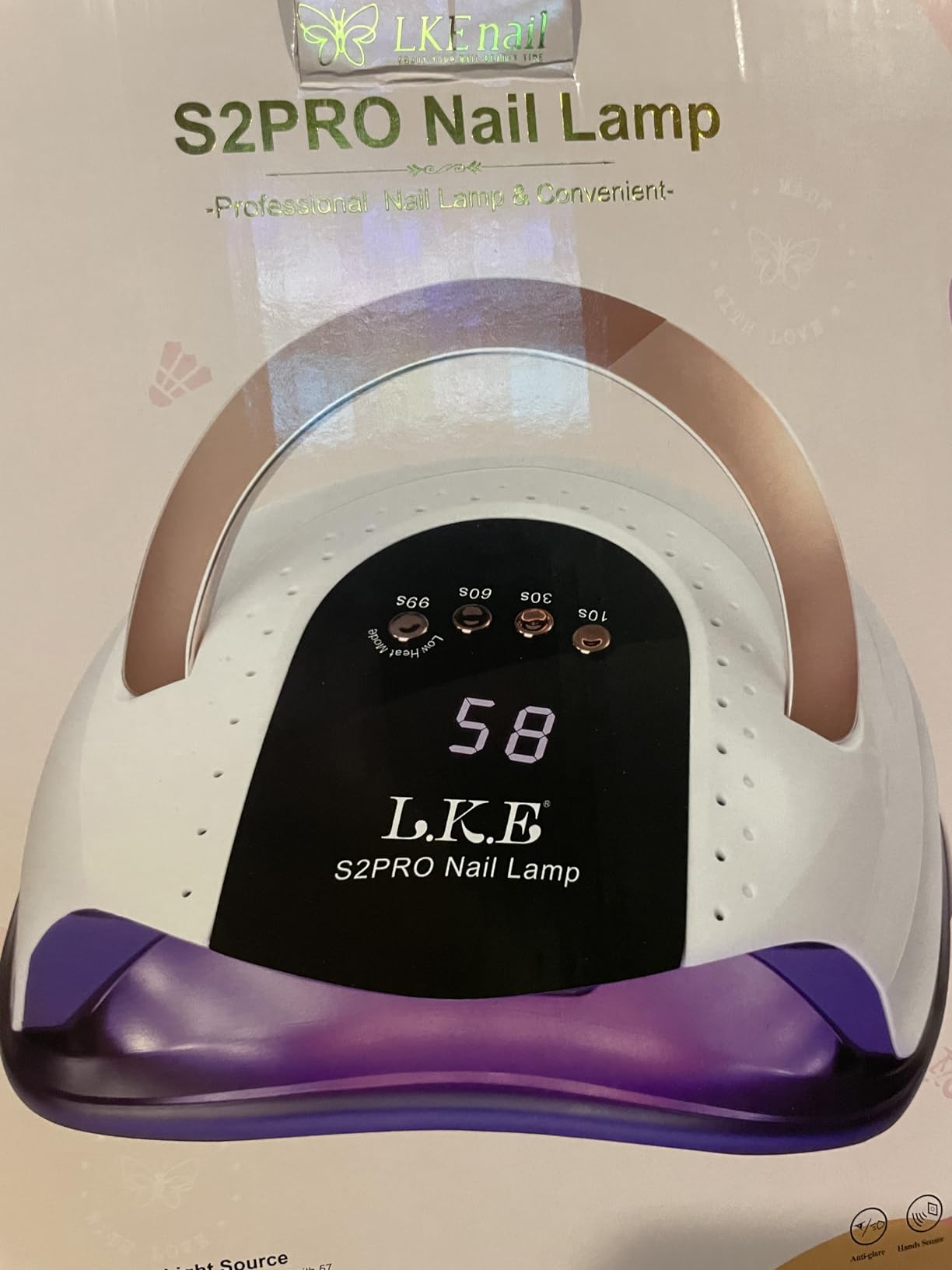 LKE 268W UV LED Nail Lamp for Pro Salon & Home Use with Auto-Sensor, White customer photo 1