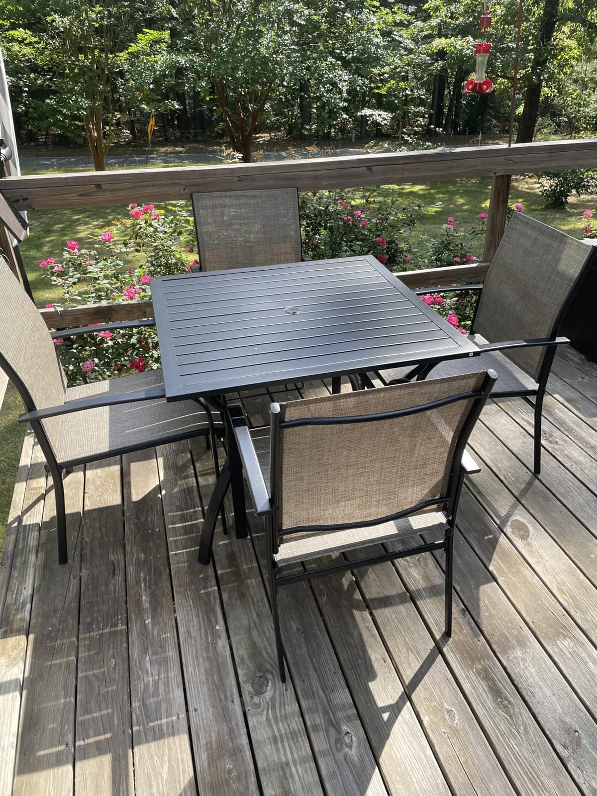 SUNSHINE VALLEY 9pc Patio Dining Set, 57.5