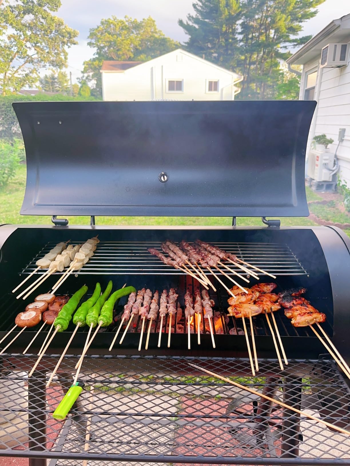MFSTUDIO Barrel Charcoal Grill w/Offset Smoker, 941 SQ.IN. Cooking Area customer photo 1