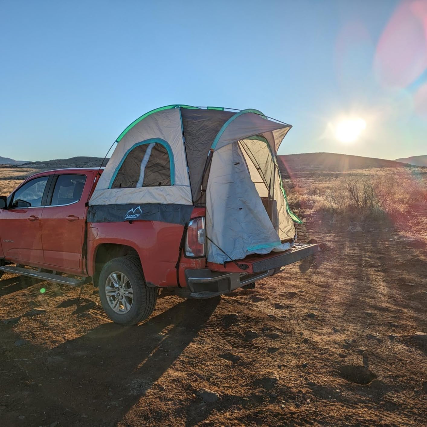 Truck Bed Tent for 5.5-6.5 Ft Bed, Waterproof PU2000mm Tent for Camping customer photo 1