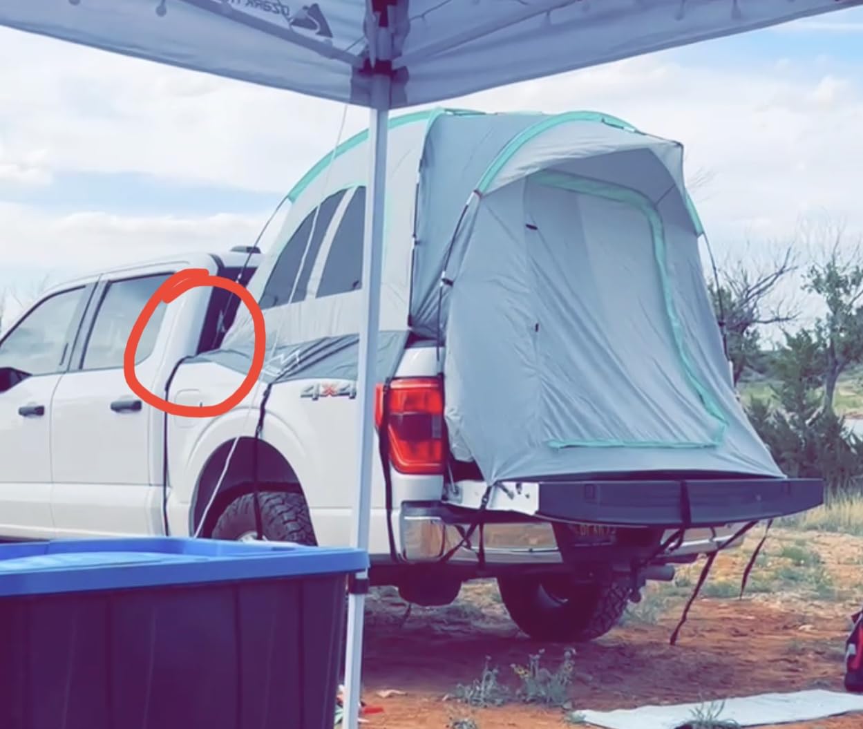 Truck Bed Tent for 5.5-6.5 Ft Bed, Waterproof PU2000mm Tent for Camping customer photo 2