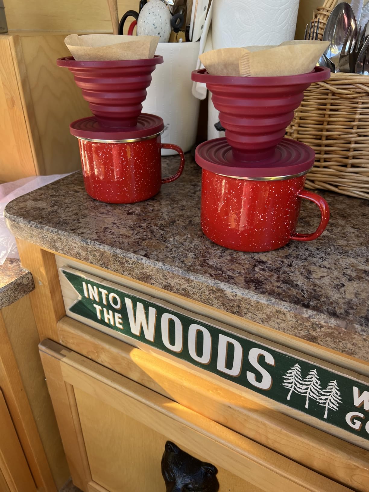 Attsky Collapsible Pour Over Coffee Dripper for Camping, 2-Pack, Red customer photo 2