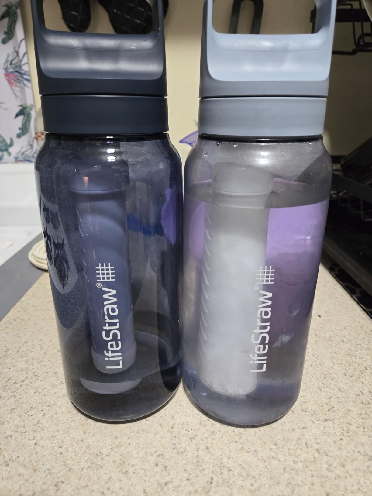 LifeStraw Go Series – BPA-Free Water Filter Bottle for Travel and Everyday Use Removes Bacteria, Parasites and Microplastics, Improves Taste, 1L Aegean Sea customer photo 2