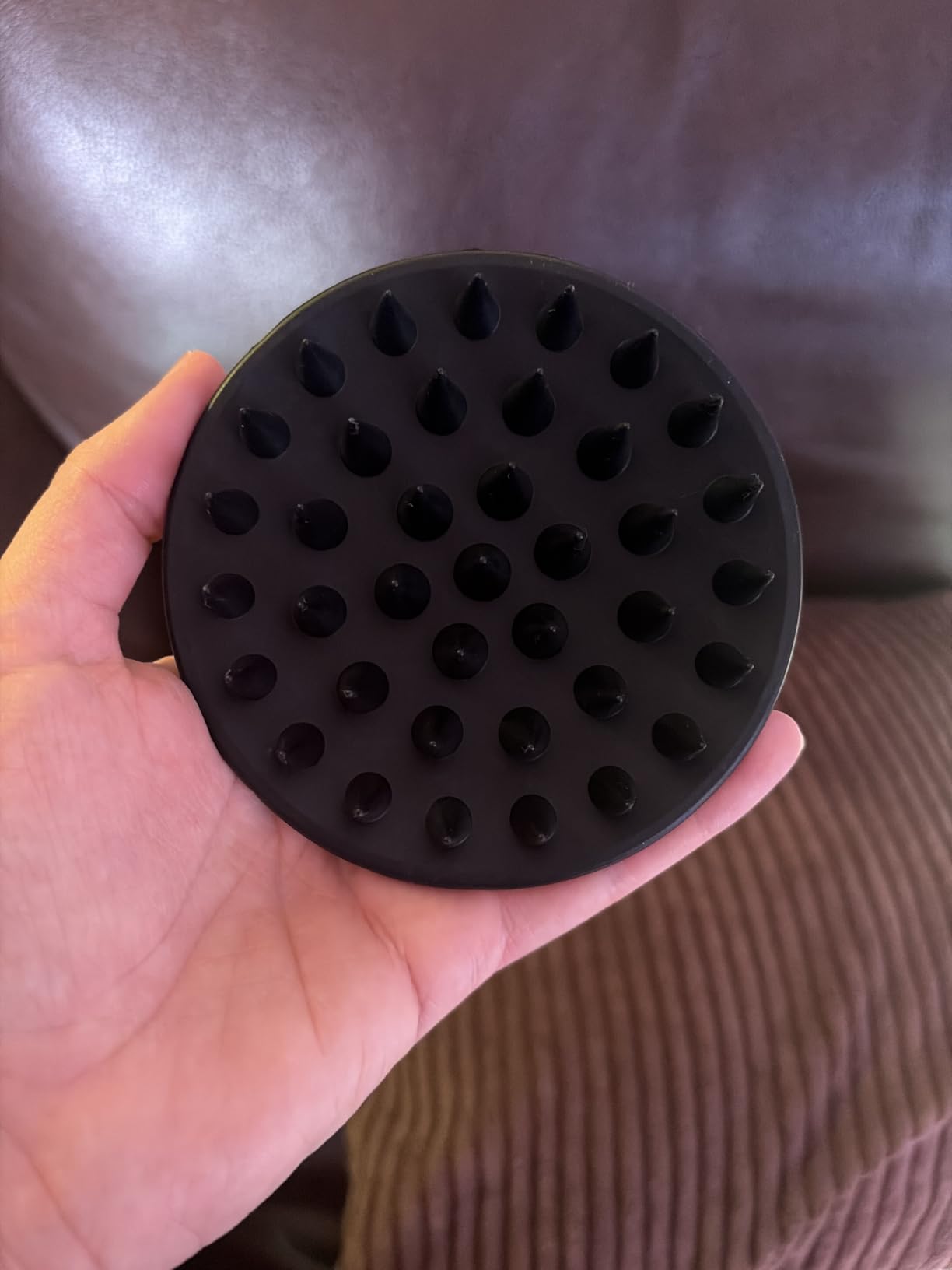 Meartchy Silicone Scalp Massager Shampoo Brush, Scalp Brush for Hair Growth & Dandruff Removal, Hair Scrubber Scalp Stimulator Exfoliator Brush with Soft Bristles for Wet Dry Scalp Care (Black) customer photo 2
