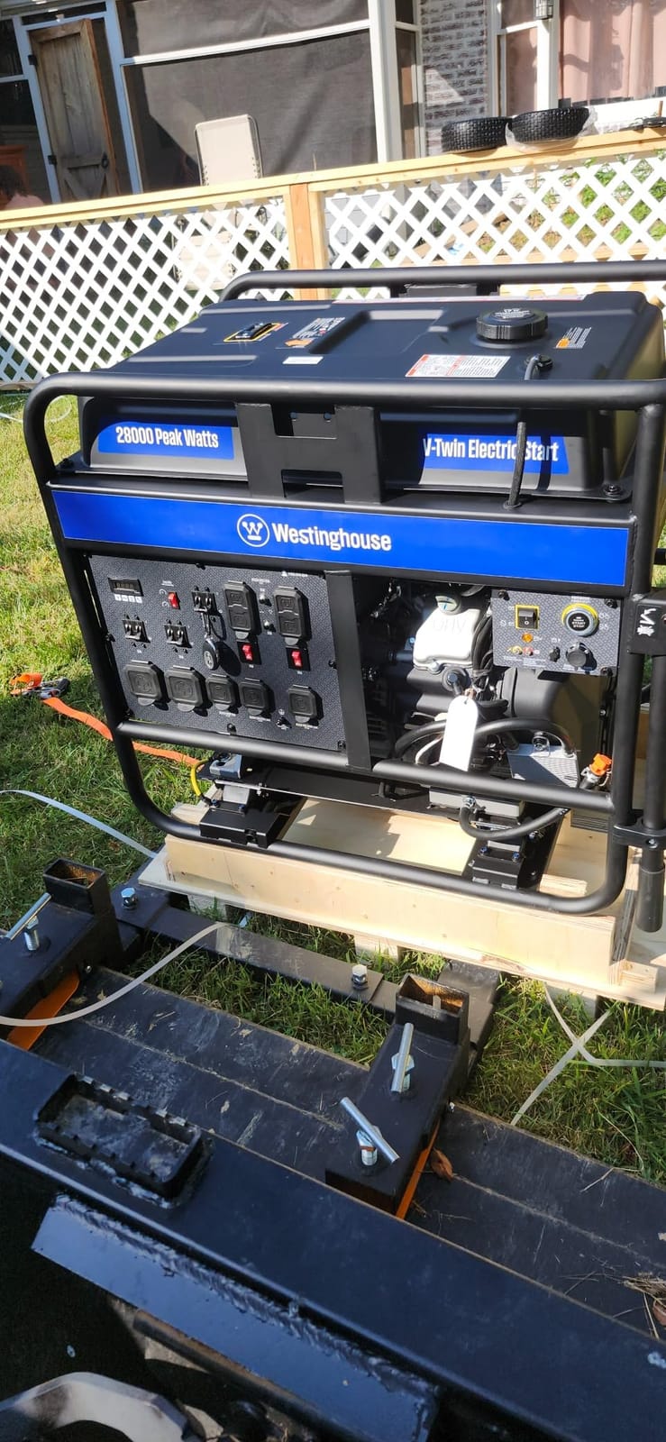Westinghouse 28000 Peak Watt Home Backup Portable Generator, Remote Electric Start with Auto Choke, Transfer Switch Ready 30A & 50A Outlets, Gas Powered, CO Sensor,Blue customer photo 2