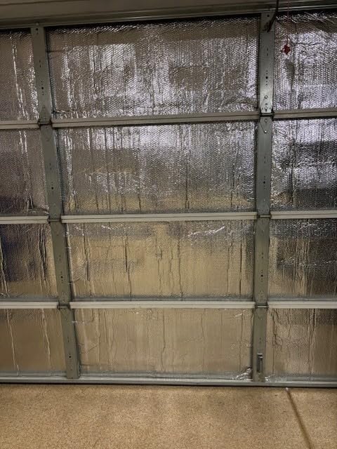 Gerrii 16 Pcs 16 P Garage Door Insulation Kit Double Bubble Insulation Panels Reflective Aluminum Radiant Thermal Winter Summer Barrier Sheets 100 Tape for Attic Garage Wall (20.5 x 54 Inch) customer photo 1