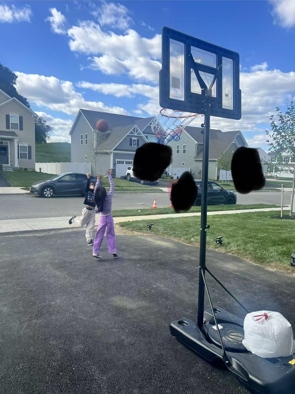 Yohood Basketball Hoop Outdoor, 4.4-10FT Adjustable Height Basketball Goal customer photo 1