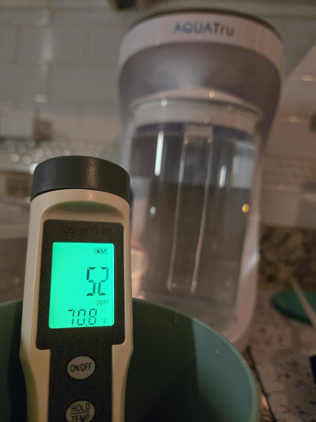 AquaTru Glass Carafe Alkaline Countertop Reverse Osmosis Water Purifier | 4 Stage RO System | Removes 84 Contaminants Including PFOA & PFOS (PFAS), Lead and Microplastics | Adds Alkaline Minerals customer photo 2