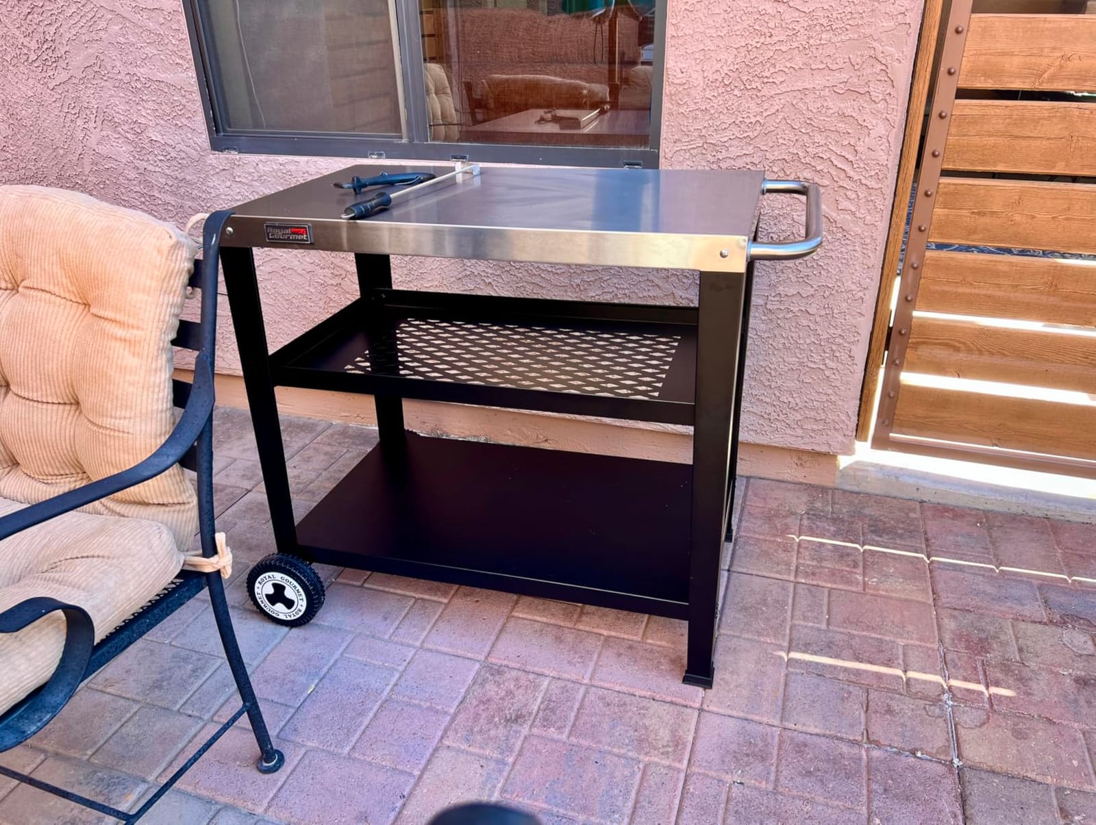 Royal Gourmet PC3404S Movable 3-Shelf Grill Table, Stainless Steel Tabletop customer photo 1