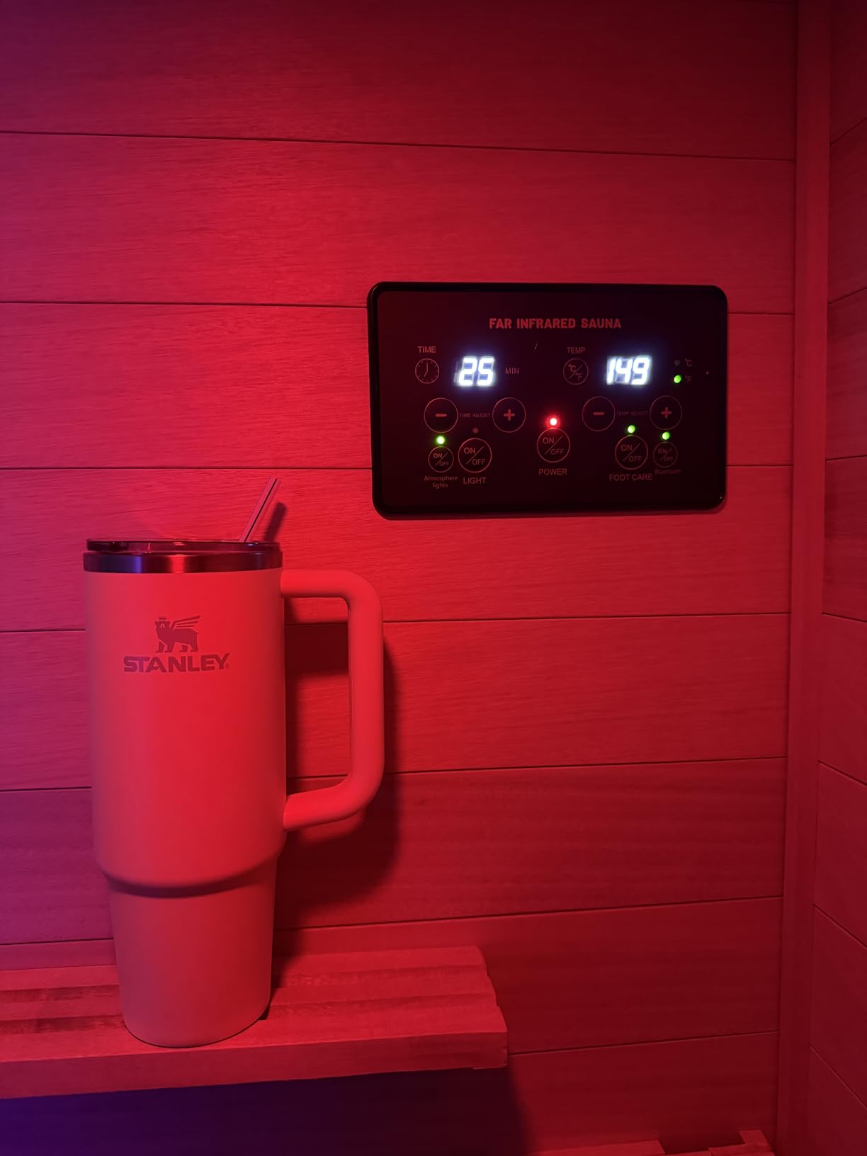 OUTEXER Far Infrared Sauna Home Sauna Spa Room Canadian Hemlock Wood 1200W customer photo 2
