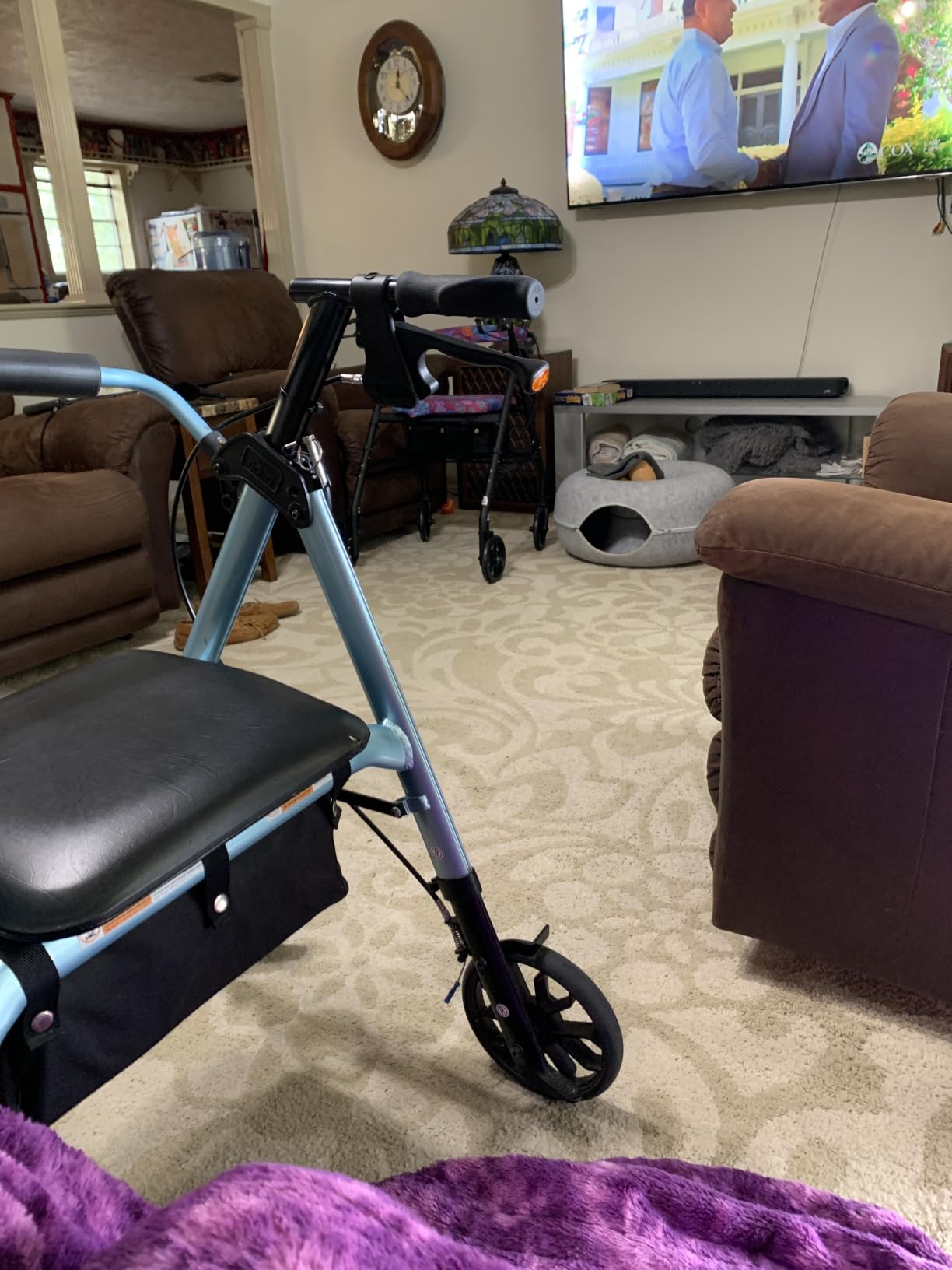 Vive Ultra Lightweight Rollator Walker with Seat - Foldable, Narrow customer photo 2