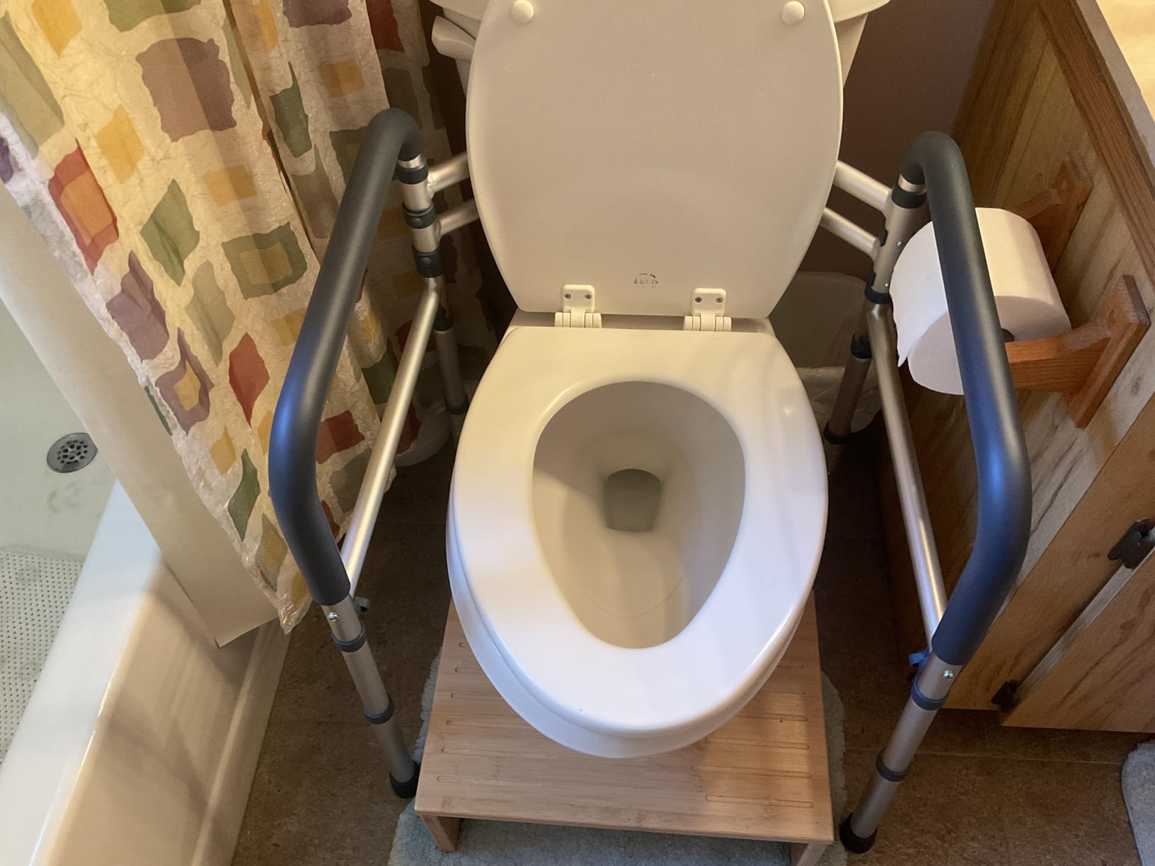 PELEGON Toilet Safety Rails (350 lb) - Adjustable Toilet Safety Frame & Rails, Toilet Safety Rail for Elderly Adults, Toilet Handles for Seniors, Toilet Bars for Elderly & Handicap customer photo 1