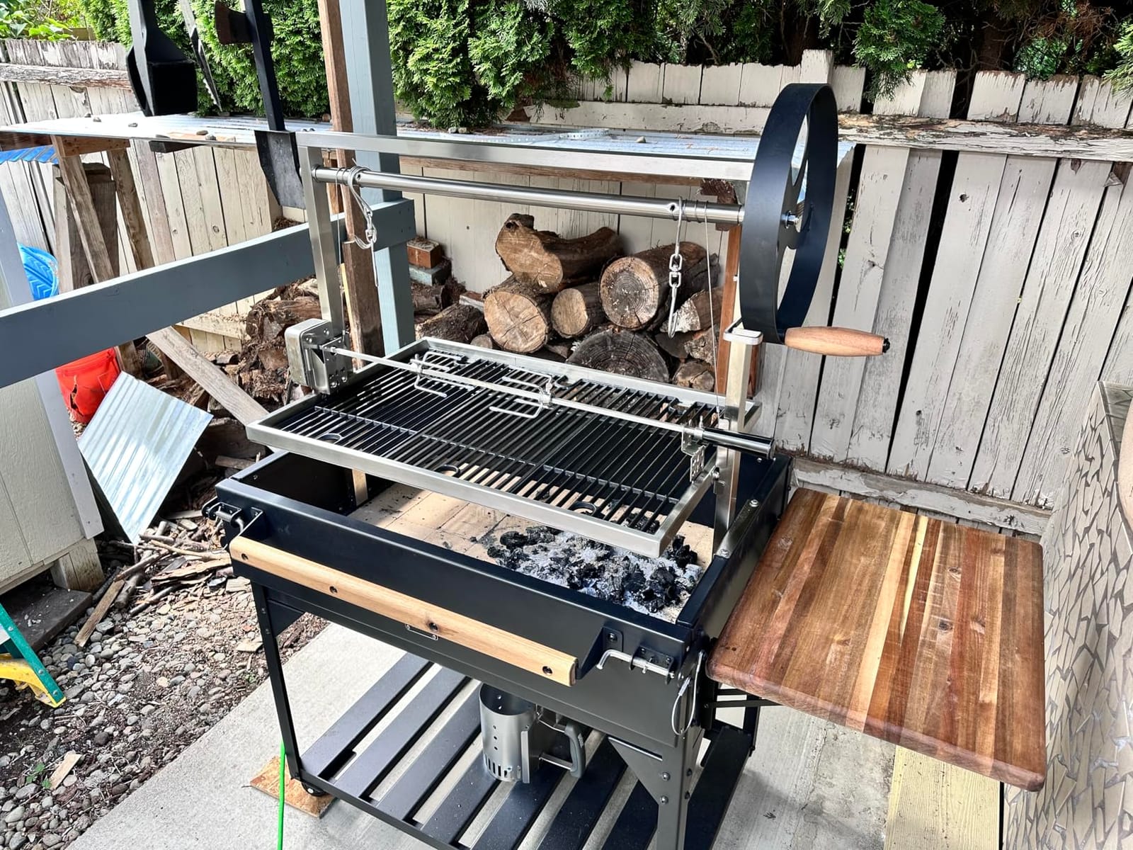 TURBRO Stainless Steel Rotisserie Kit for Gas Grills with A Cookbox up to 39’’ - Includes 4W Electric Motor, 34’’ - 45’’ × 5/16