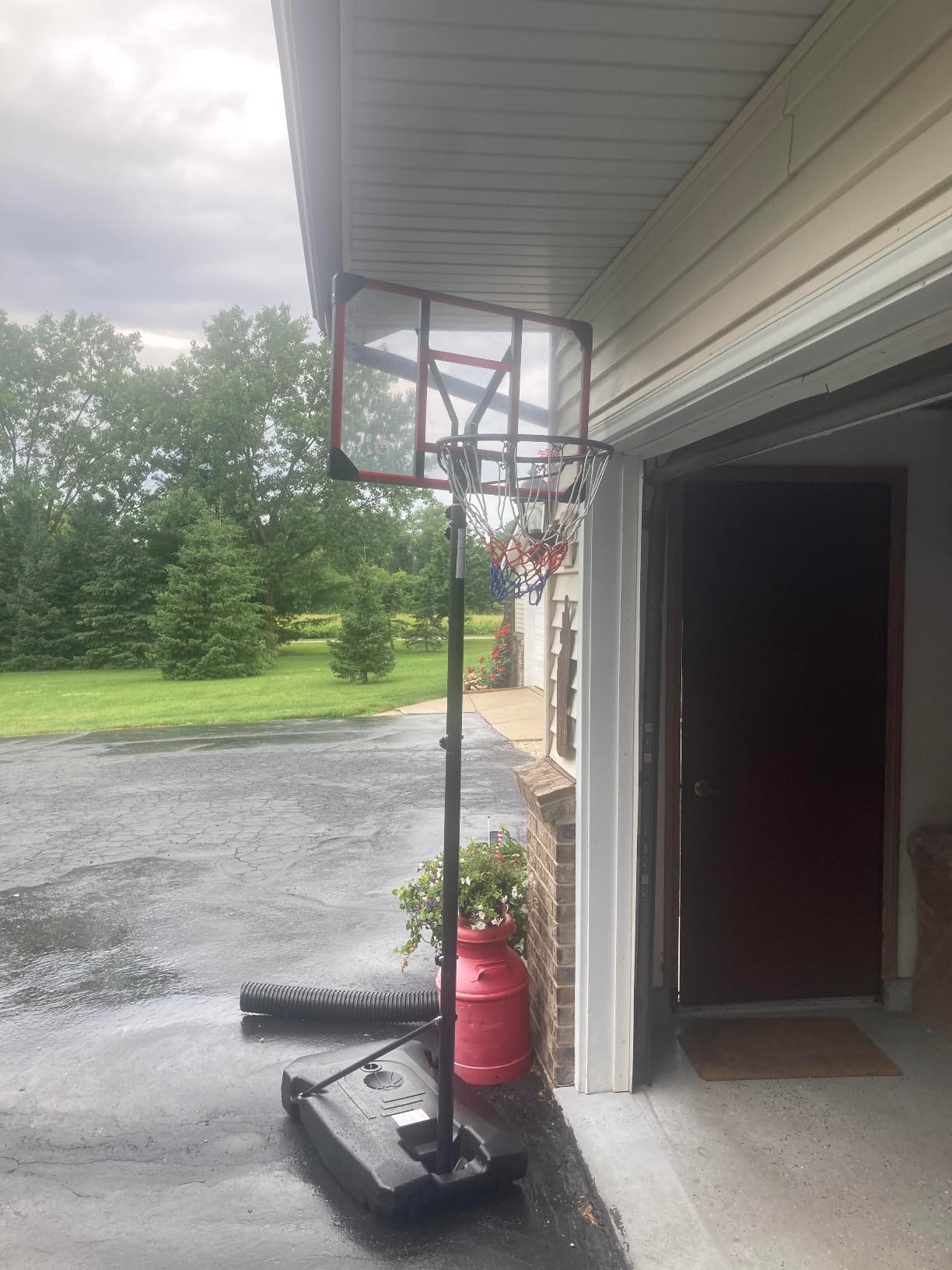 Yohood Kids Basketball Hoop Outdoor 4.82-8.53ft Adjustable, Portable Basketball Hoops & Goals for Kids/Teenagers/Youth in Backyard/Driveway/Indoor, with Enlarged Base and PC Backboard customer photo 2