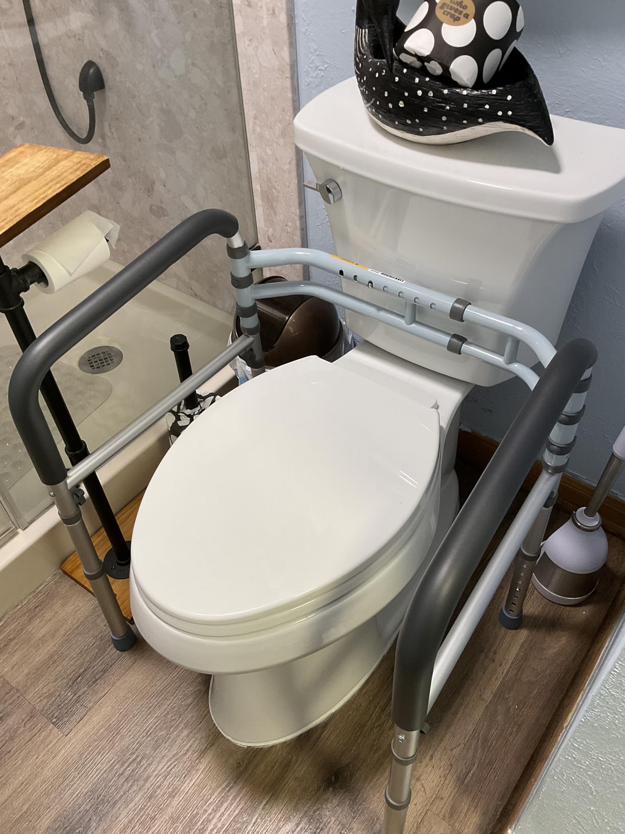 Lianjindun Toilet Safety Rails, 350 lbs, Adjustable Height & Width customer photo 1