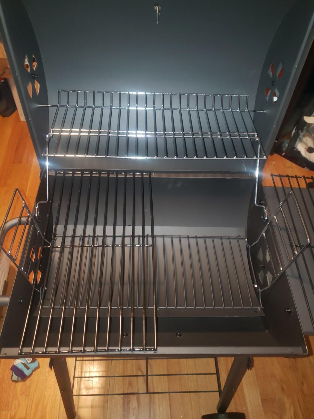 Charcoal Grill with Side Table,Barrel BBQ Grill 500 Sq In Cooking Area customer photo 2
