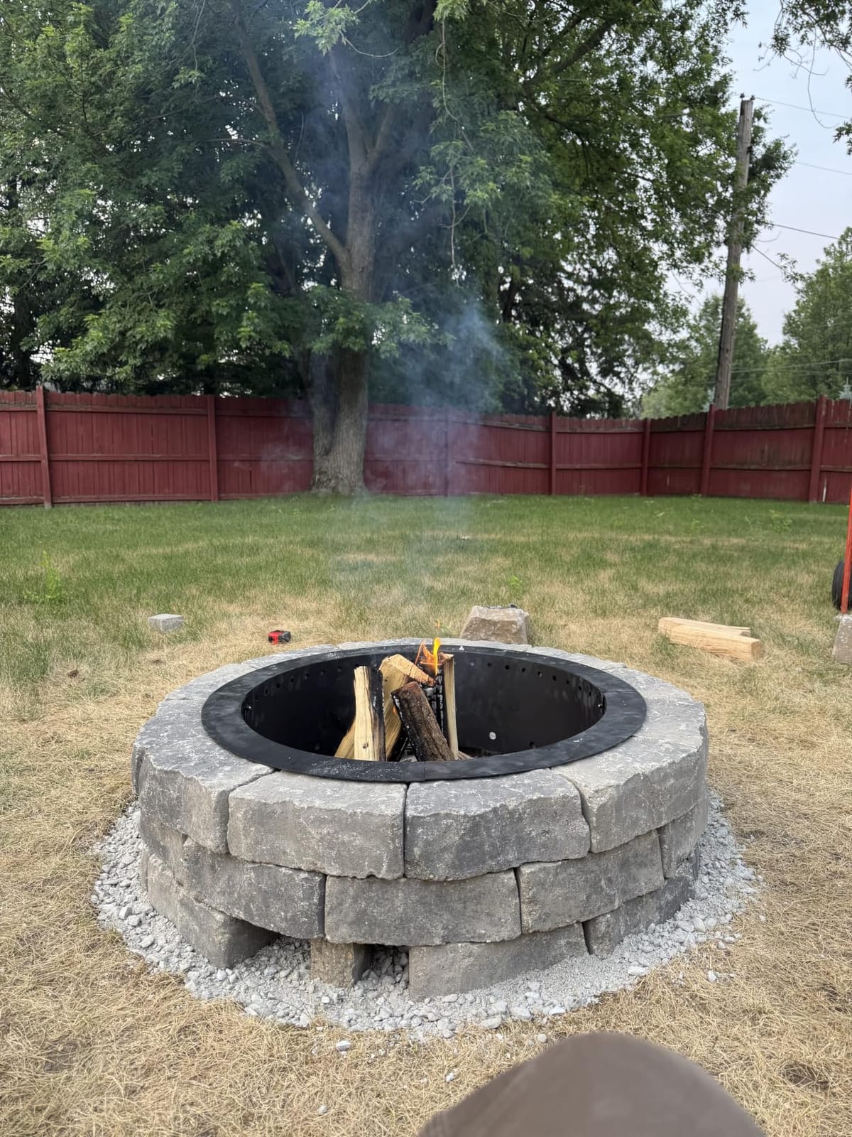 Iron Forge Tools Smokeless Fire Pit Ring Outdoor Insert 36 Inch Round Steel customer photo 2