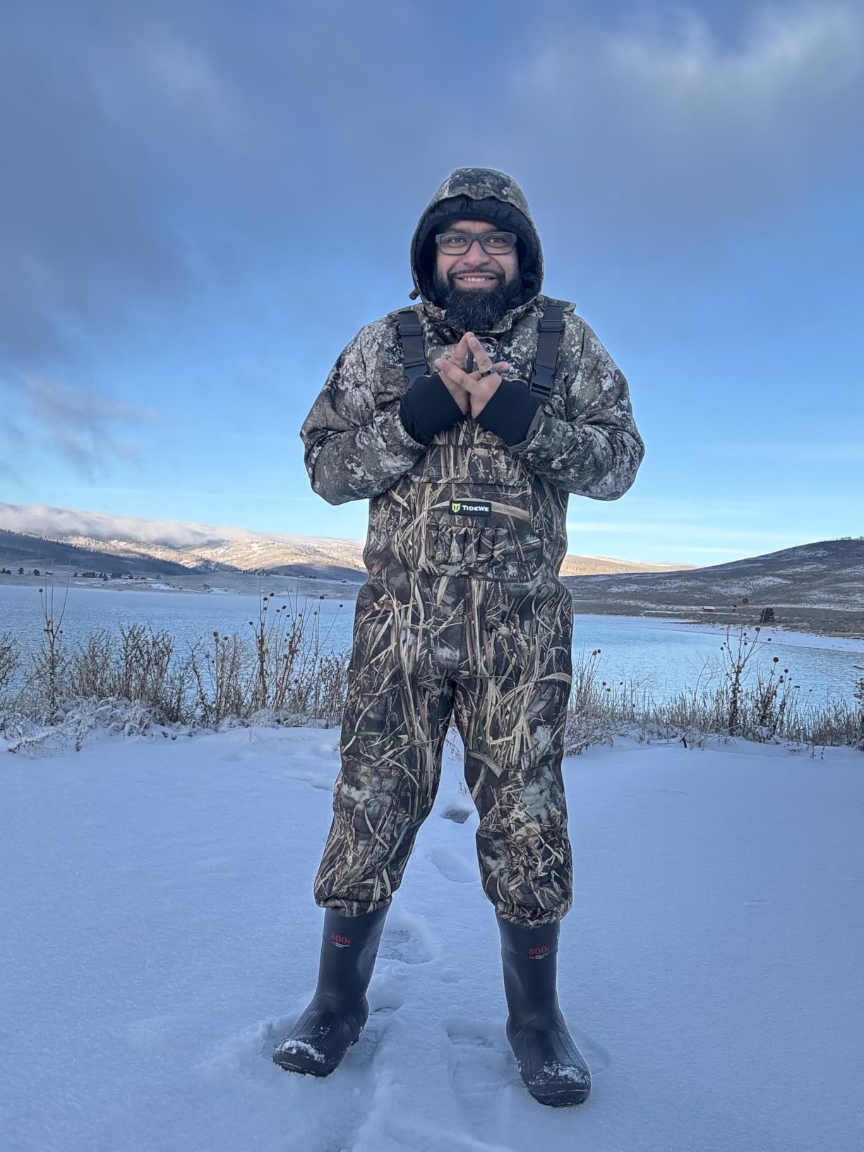TIDEWE Chest Hunting Waders for Men, Waterproof Neoprene Waders customer photo 2