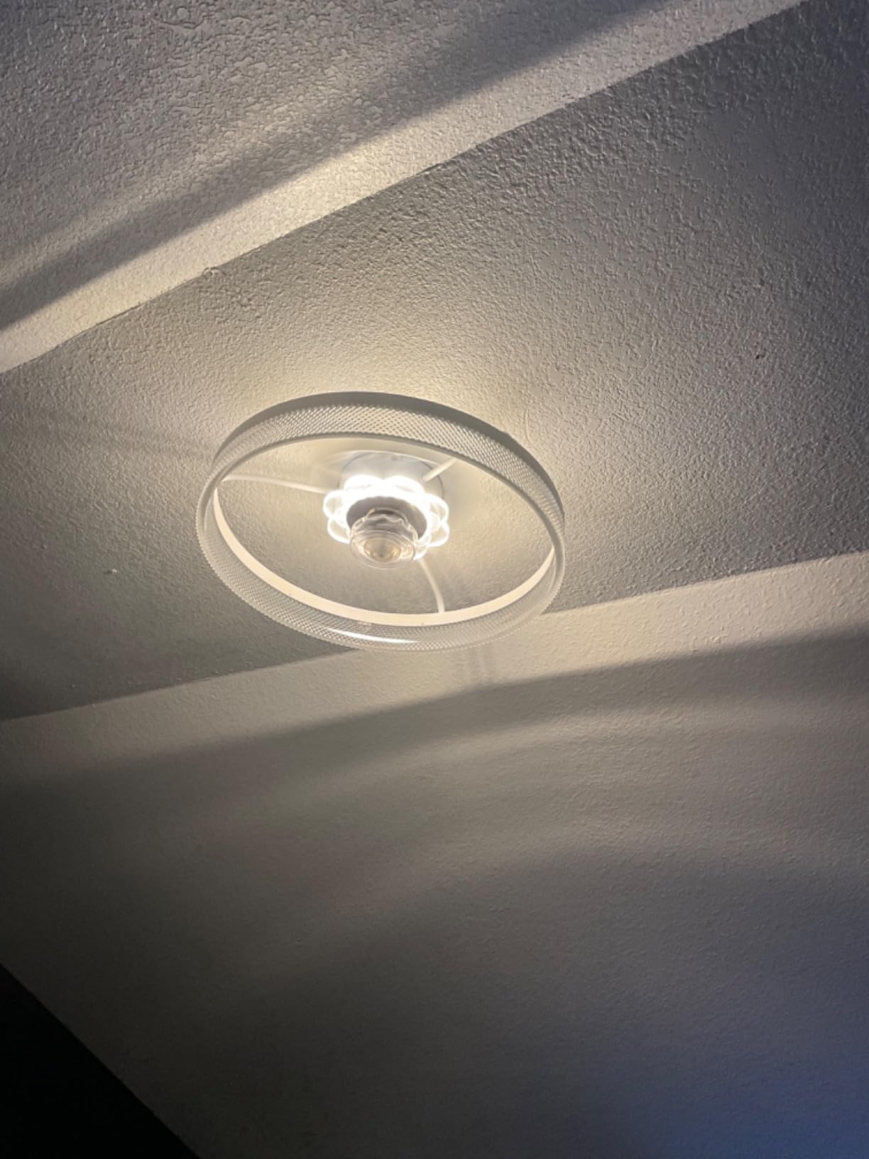 Fszdorj 20'' Ceiling Fan with Light and Remote,White Low Profile Fandelier customer photo 1