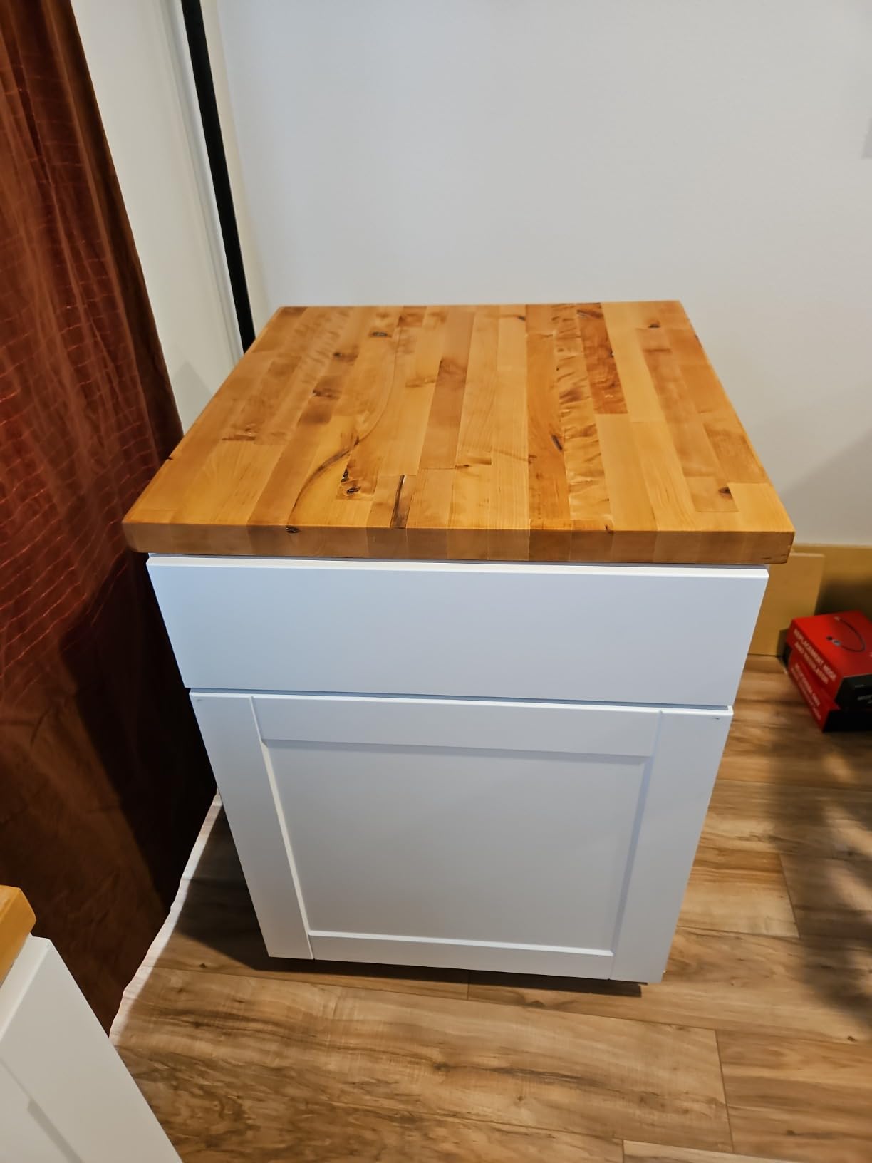 Butcher Block Countertop, Birch Solid Wood-2ft Unfinished 24x25x1.5 in customer photo 1