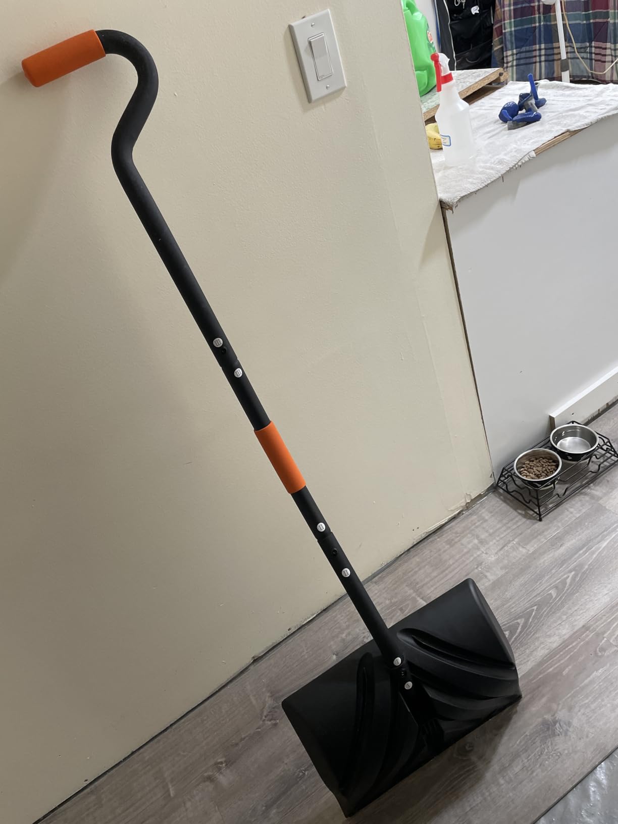 Snow Shovel Heavy Duty for Driveway with Ergonomic Handle to Use Without Backpain for Home Garage Car - Snow Shovel with 18 Inch Blade Large Capacity and 58 Inch Long Ergonomic Handle (Black) customer photo 2