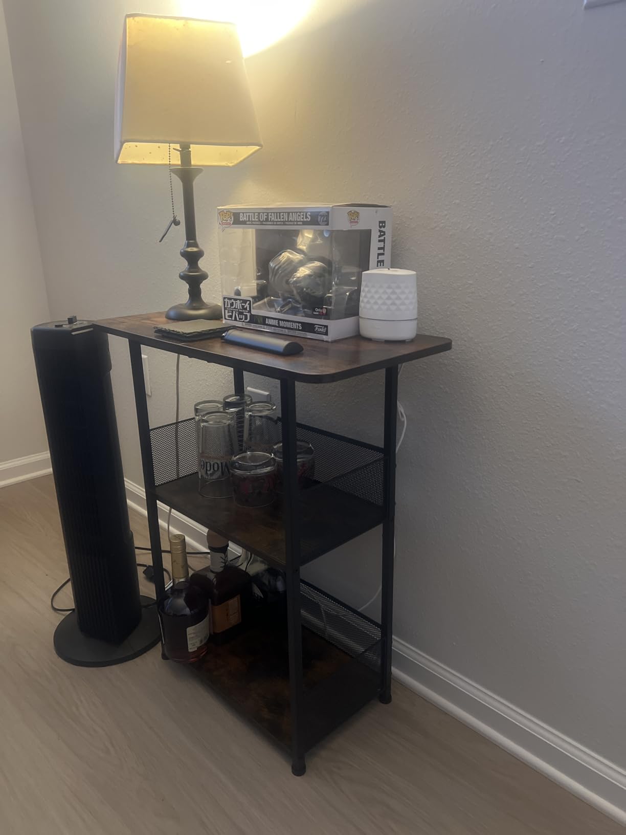 Floor Standing Freestanding Whiskey Rack: 3 Tier Wine Rack ,Mini Bar Cart customer photo 1