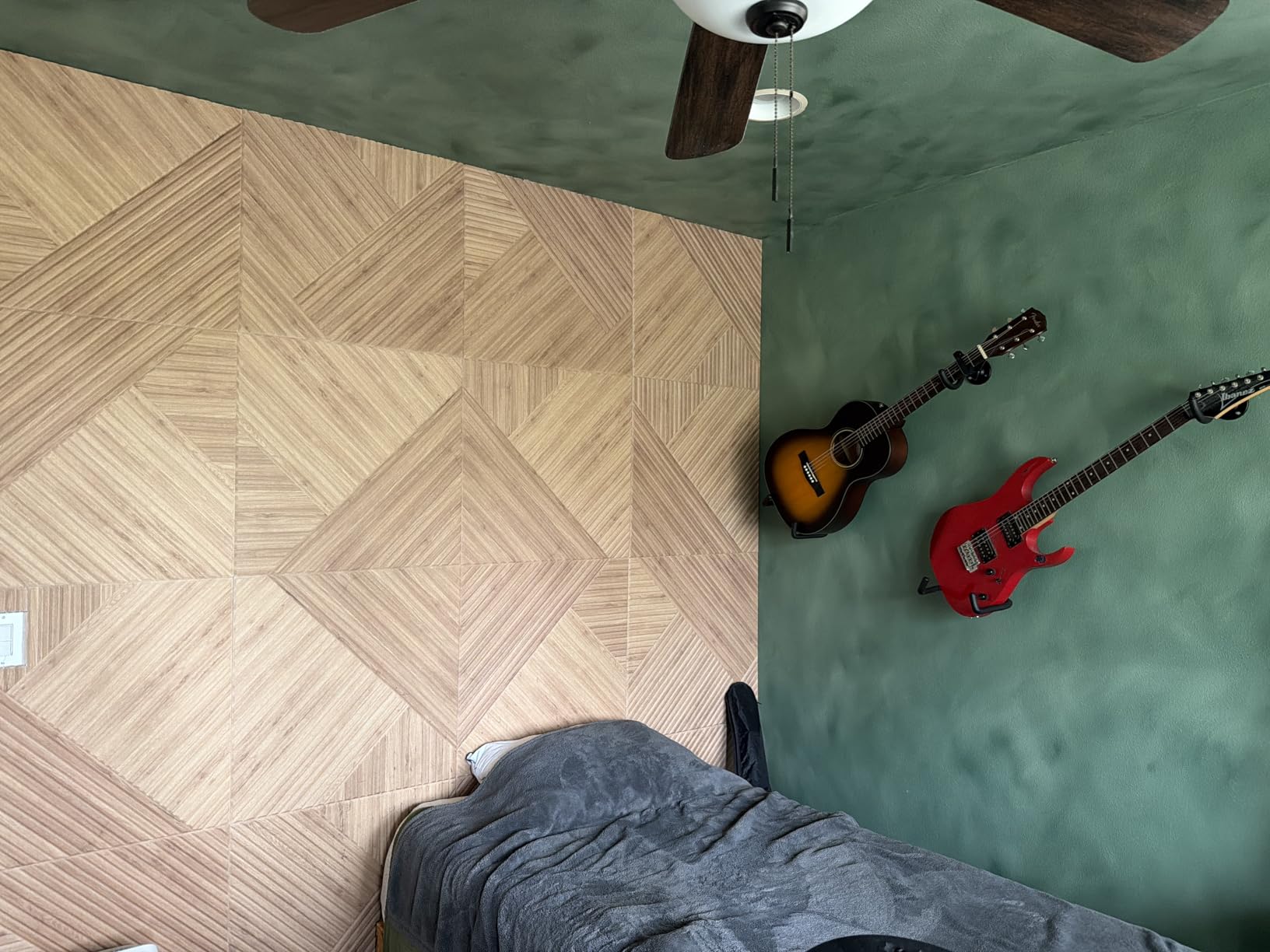 BUBOS 6-Pack Acoustic Panels, Wood Grain Sound Absorbing Panels, 23.6x23.6 customer photo 2