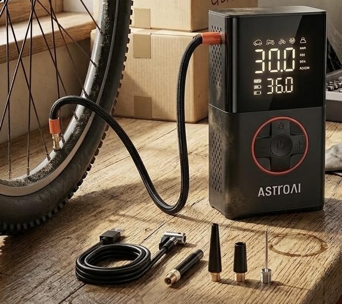 AstroAI L7 Tire Inflator Portable Air Compressor,150 PSI Cordless Bike Pump customer photo 1