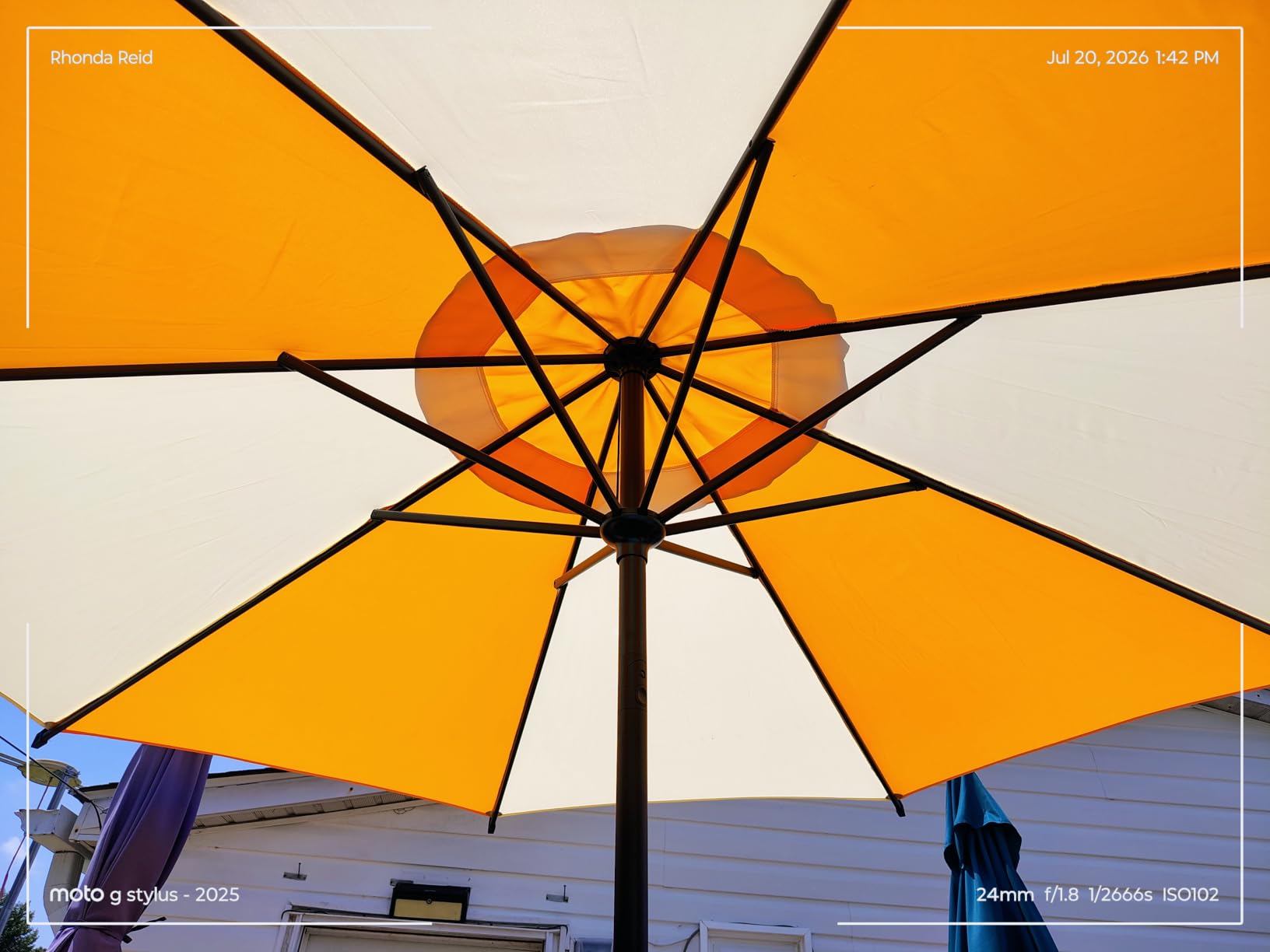 Abba Patio 9FT Lyon Outdoor Patio Umbrella Outdoor Table Umbrella with Push Button Tilt and Crank Market Umbrella 8 Sturdy Ribs UV Protection Waterproof for Garden Deck Backyard Pool Beige customer photo 2