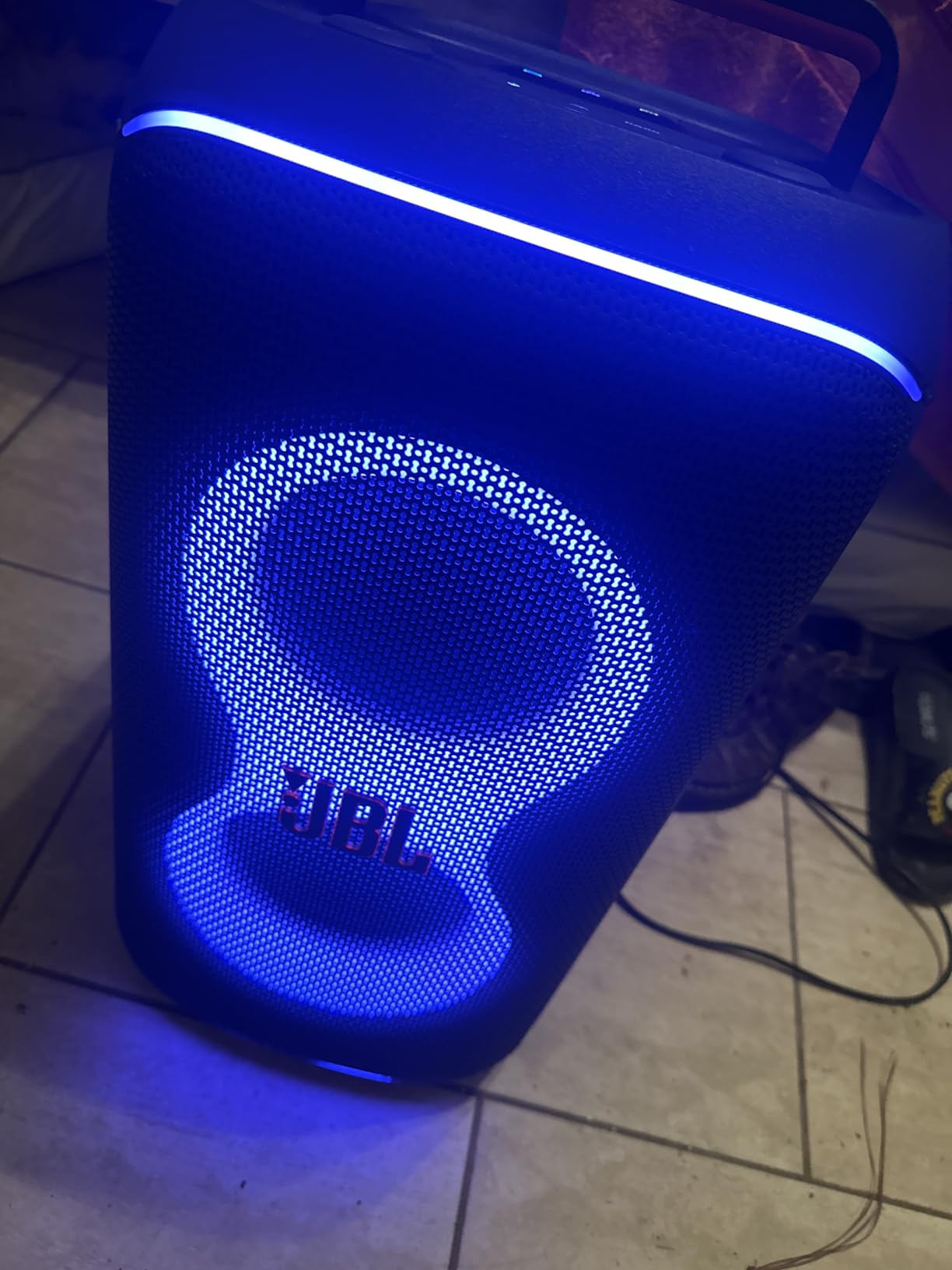 JBL PartyBox Club 120 - Portable Party Speaker with Foldable Handle, Powerful JBL Pro Sound, Futuristic lightshow, Up to 12 Hours of Play time, Splash Proof, Dual Mic & Guitar Inputs (Black) customer photo 1