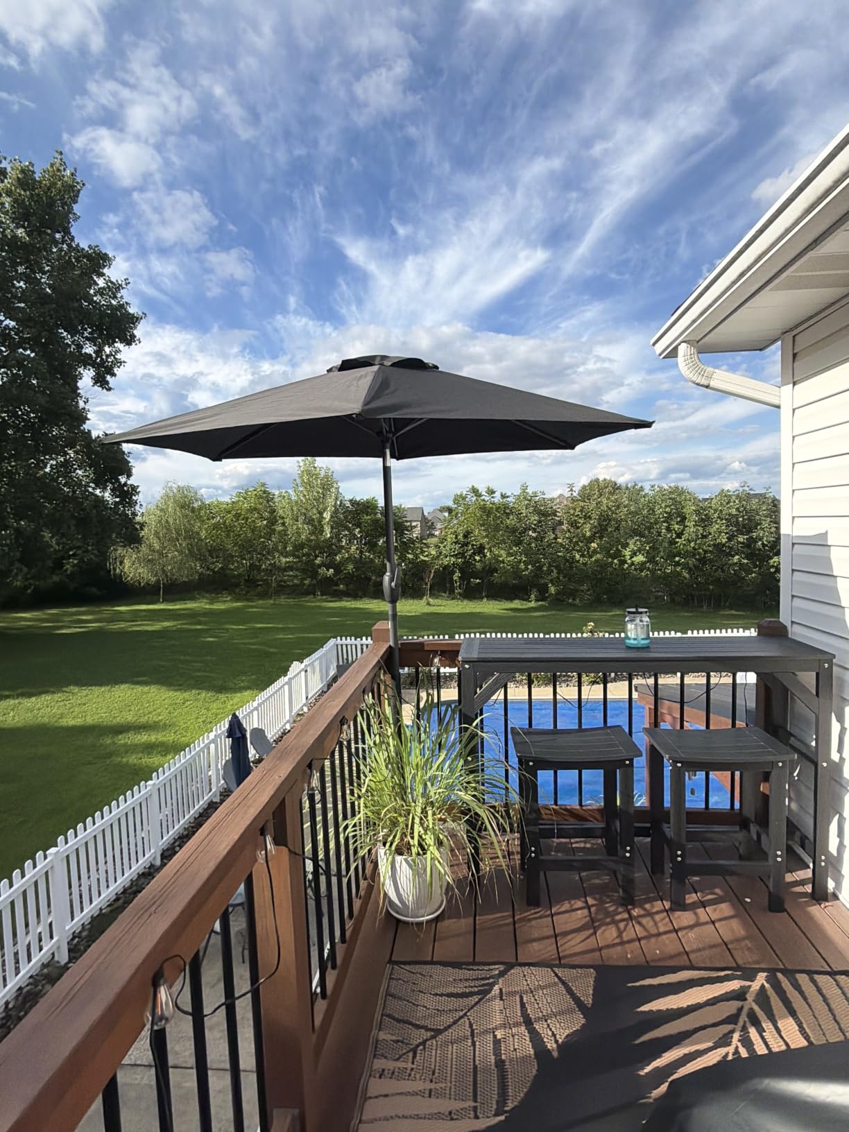 Best Choice Products 7.5ft Heavy-Duty Round Outdoor Market Table Patio Umbrella w/Steel Pole, Push Button Tilt, Easy Crank Lift - Rust customer photo 1