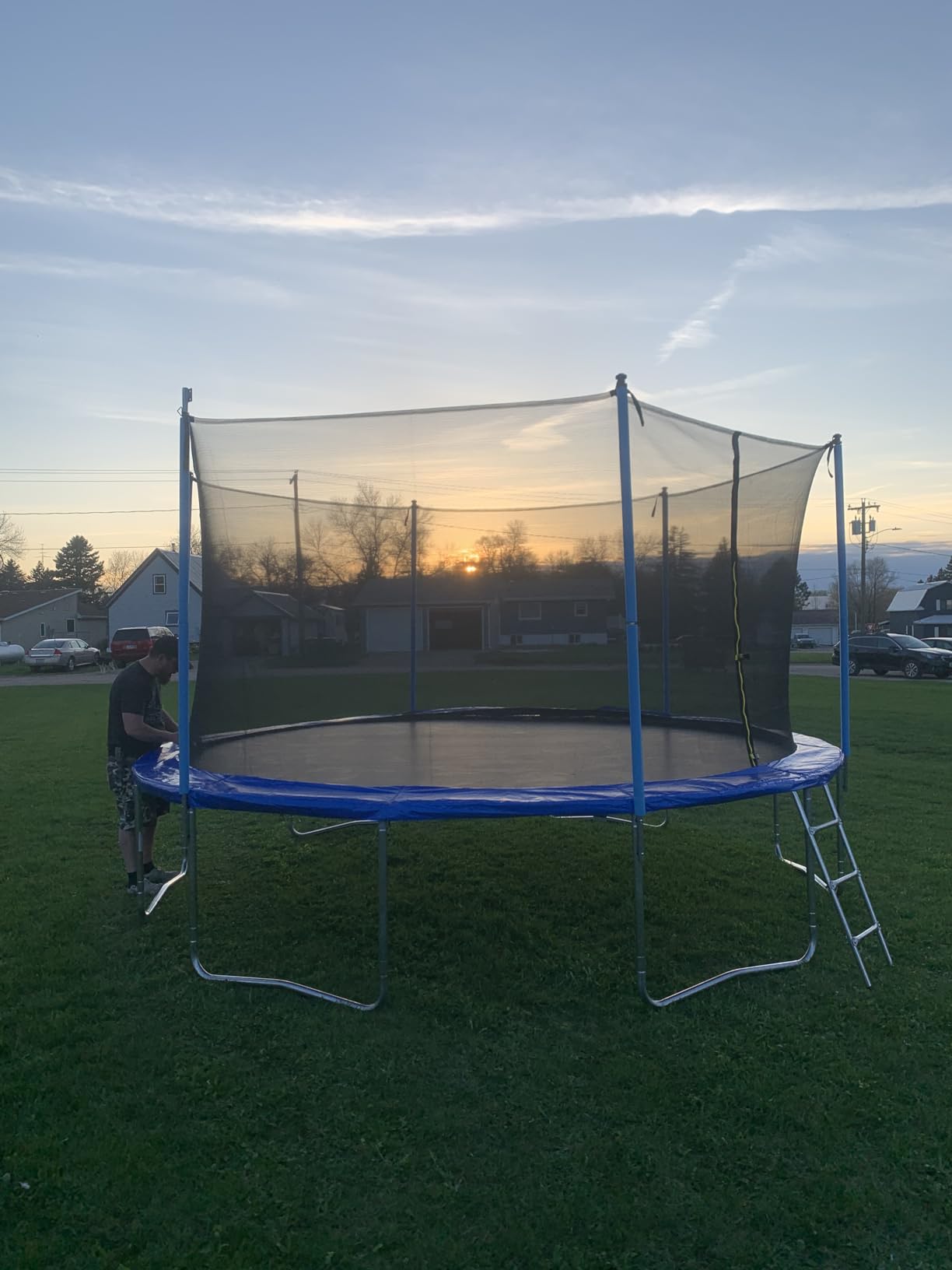 Lyromix Upgraded 16FT 15FT 14FT 12FT 10FT 8FT Trampoline Outdoor with Basketball Hoop and Net, Capacity for 4-6 Kids and Adults customer photo 1
