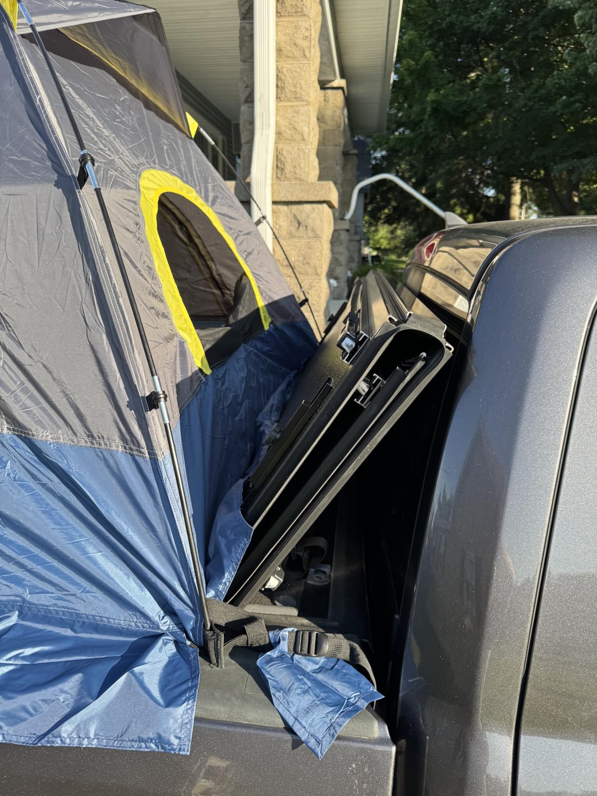 Truck Bed Tent 5.5' ~ 5.8', Upgrade Quick Setup Truck Tent for Camping, 3000mm Waterproof Pickup Truck Tent for 2 Person, Ford, GMC, Toyota, Chevy, Dodge, Nissan customer photo 1