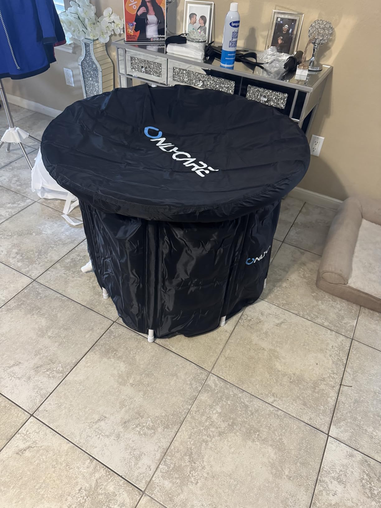ONLYCARE Upgrade XXL 135 Gal Ice Bath Tub for Athletes - Cold Plunge Tub with Cover - Multiple Layered Cold Water Portable Ice Pod for Therapy Recovery at Home Outdoor Gym Use customer photo 2