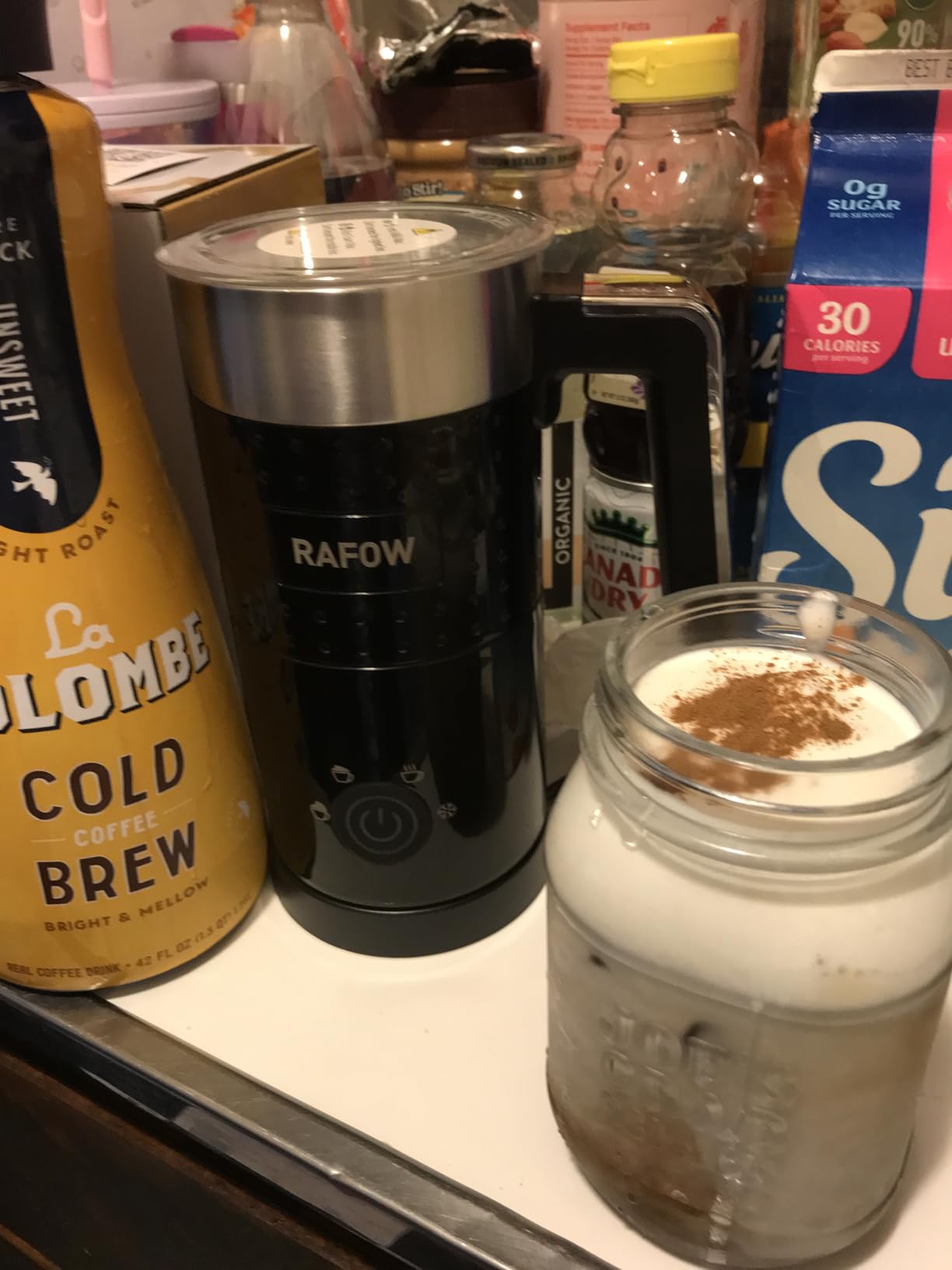 4 In 1 Electric Milk Frother Steamer - Hot and Cold Coffee Foam Froth Maker 350ml/12oz, Automatic Milk Warmer Foamer for Latte, Cappuccinos, Macchiato, Chocolate customer photo 1
