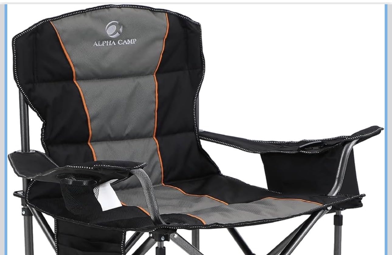 ALPHA CAMP Oversized Fully Padded Camping Chairs with Lumbar Support customer photo 2