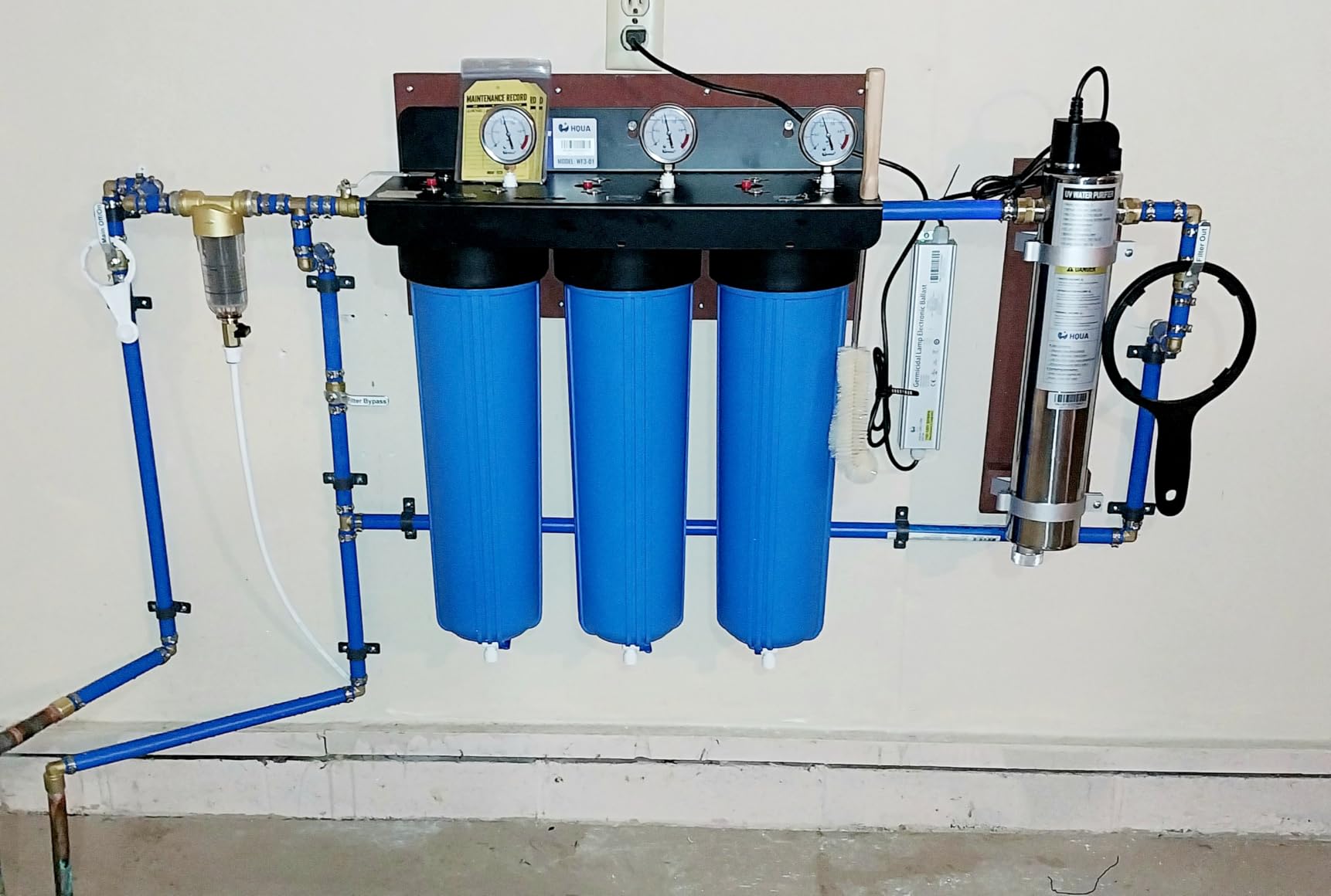 WF3-01 3-Stage Whole House Water Filtration System, Reduces Heavy Metals (Lead, Mercury, Arsenic, Cadmium, Chromium), Chlorine, Sediment, Odor, and VOC’s customer photo 2