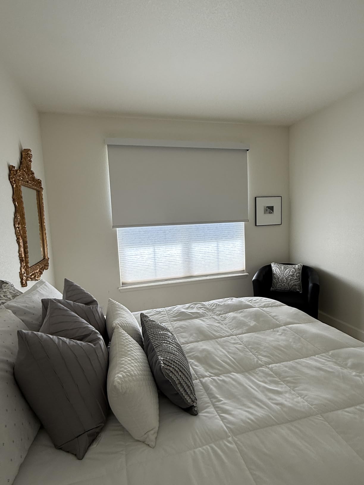 Motorized Roller Shades, 100% Blackout, Dark Eclipse Black customer photo 2