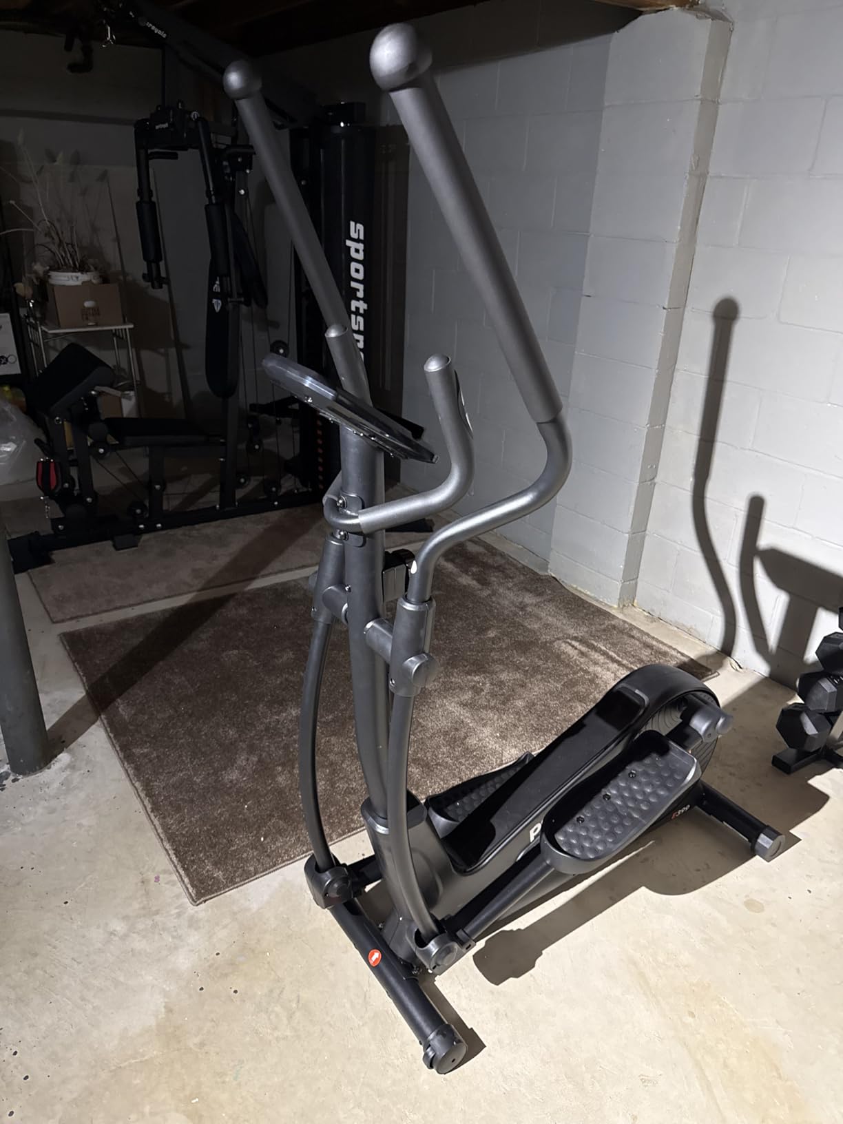 pooboo Elliptical Machine, Elliptical Exercise Machine with 16-Level Resistance&Quiet Magnetic Driving System, Elliptical Machine for Home with LCD Monitor,15-17IN Stride customer photo 2