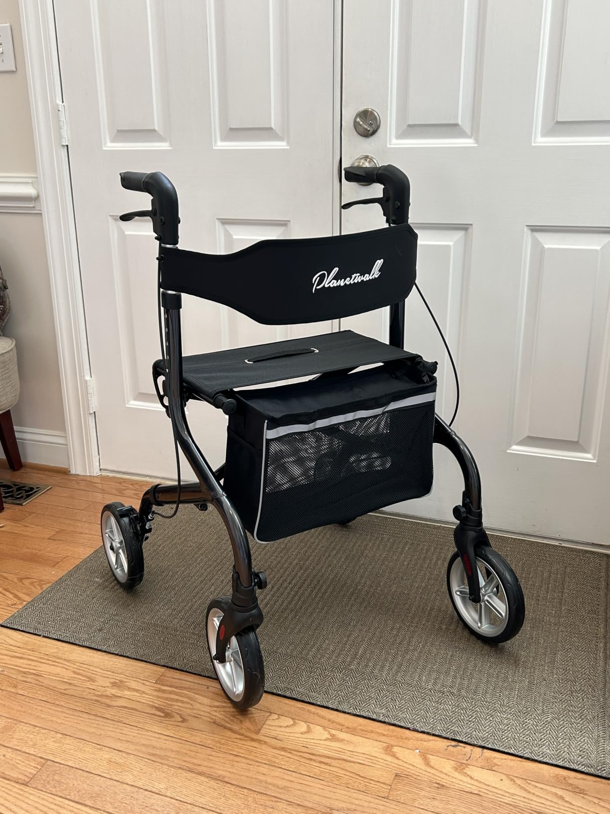 PLANET WALK Super Lightweight Rollator Walker for Seniors, Foldable Rolling Walker with Seat and 8