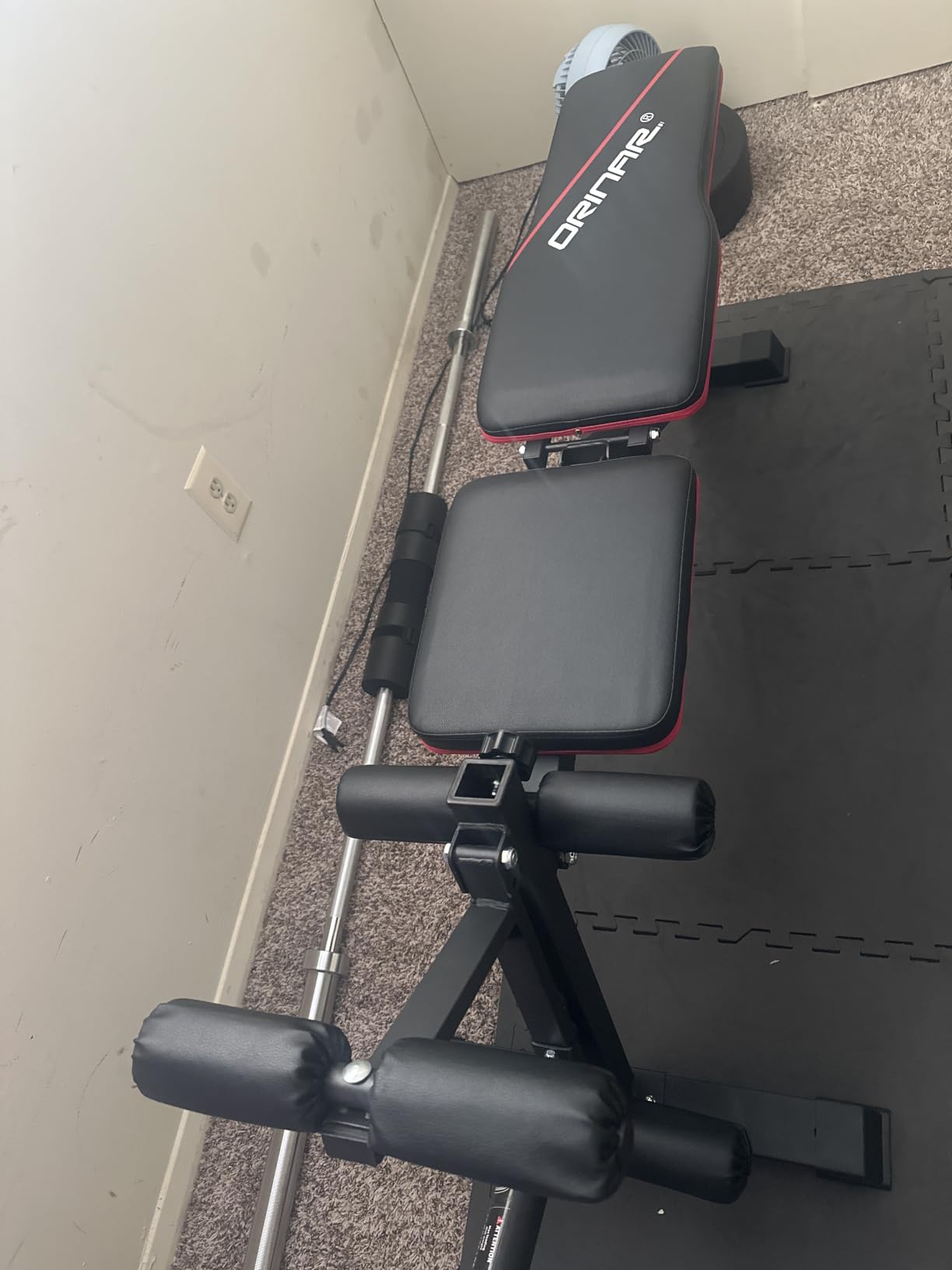 Orinar Adjustable Weight Bench, 880Lbs Bench Press for Full Body Workout, Workout Bench for Home Gym with Barbell Rack, Strength Training Stable Incline Decline Bench with Leg Developer customer photo 1