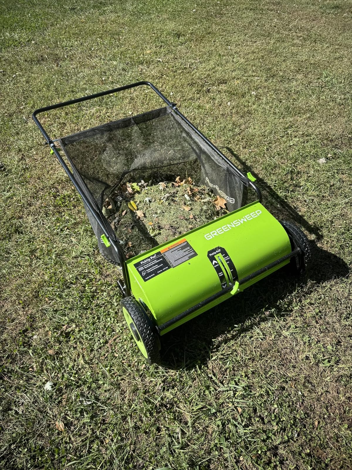 Pickup Pro XL Garden Sweeper - Manual Leaf & Grass Push Lawn Sweeper (Pickup Pro Max) customer photo 2