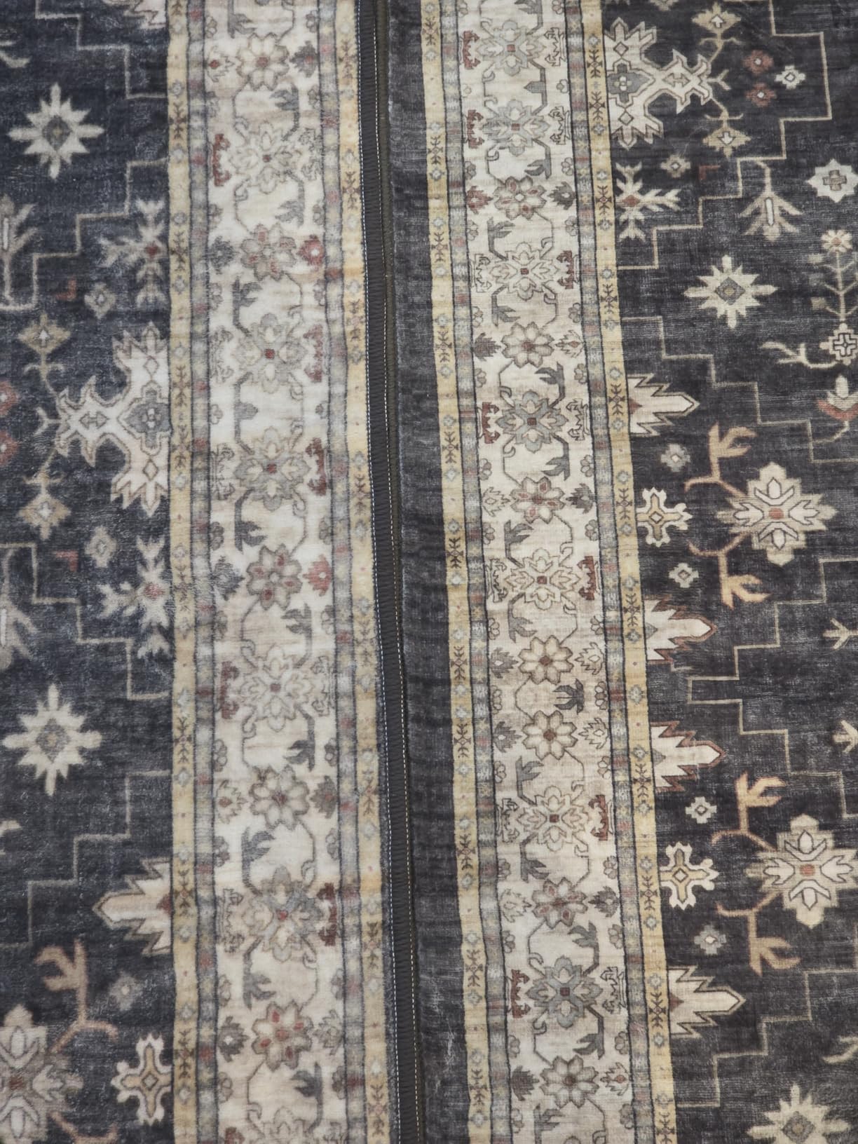 Navy Blue Area Rugs 9x12 Living Room, Dining Room Rugs for Under Table - Washable Low Pile Non-Slip Rugs for Bedroom - Vintage Boho Eclectic Home Decor - Ultra Soft Faux Wool Stain Resistance customer photo 2