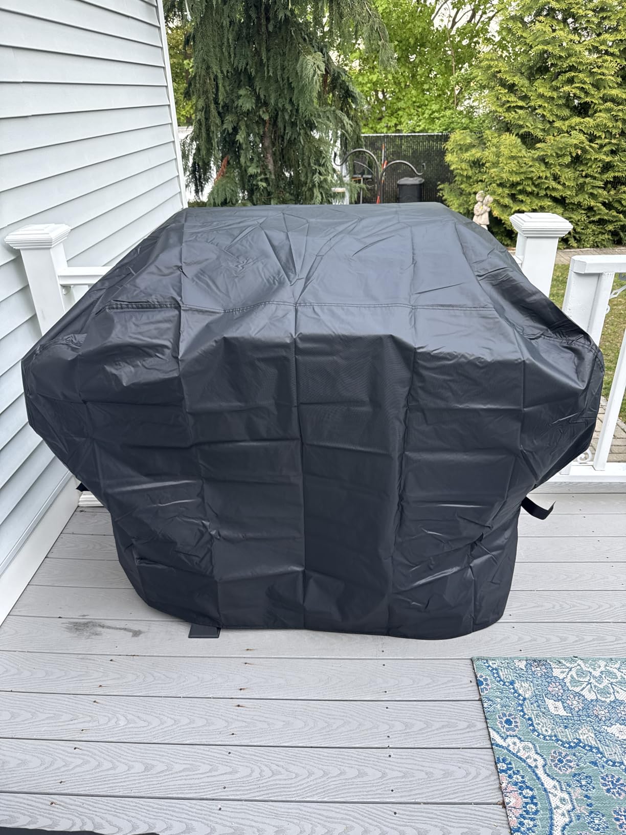 Grill Cover, 58 inch Heavy Duty BBQ Gas Grill Cover for Outdoor Grill, Waterproof, Weather Resistant, Anti-UV, Rip-Proof, Fade Resistant Barbecue Cover with Hook-and-Loop Straps for Most Grills customer photo 2